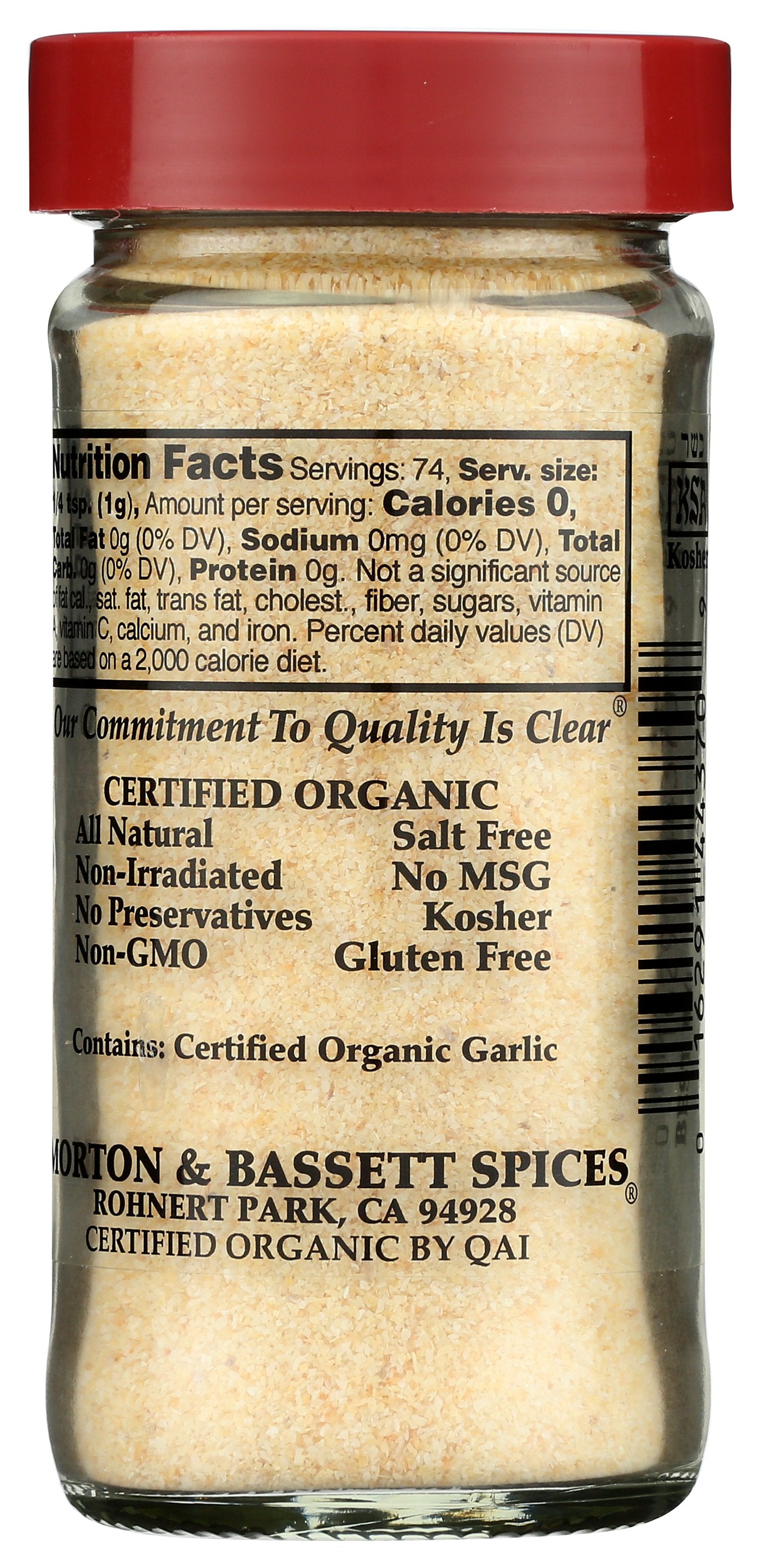 MORTON & BASSETT SSNNG GARLIC POWDER - Case of 3