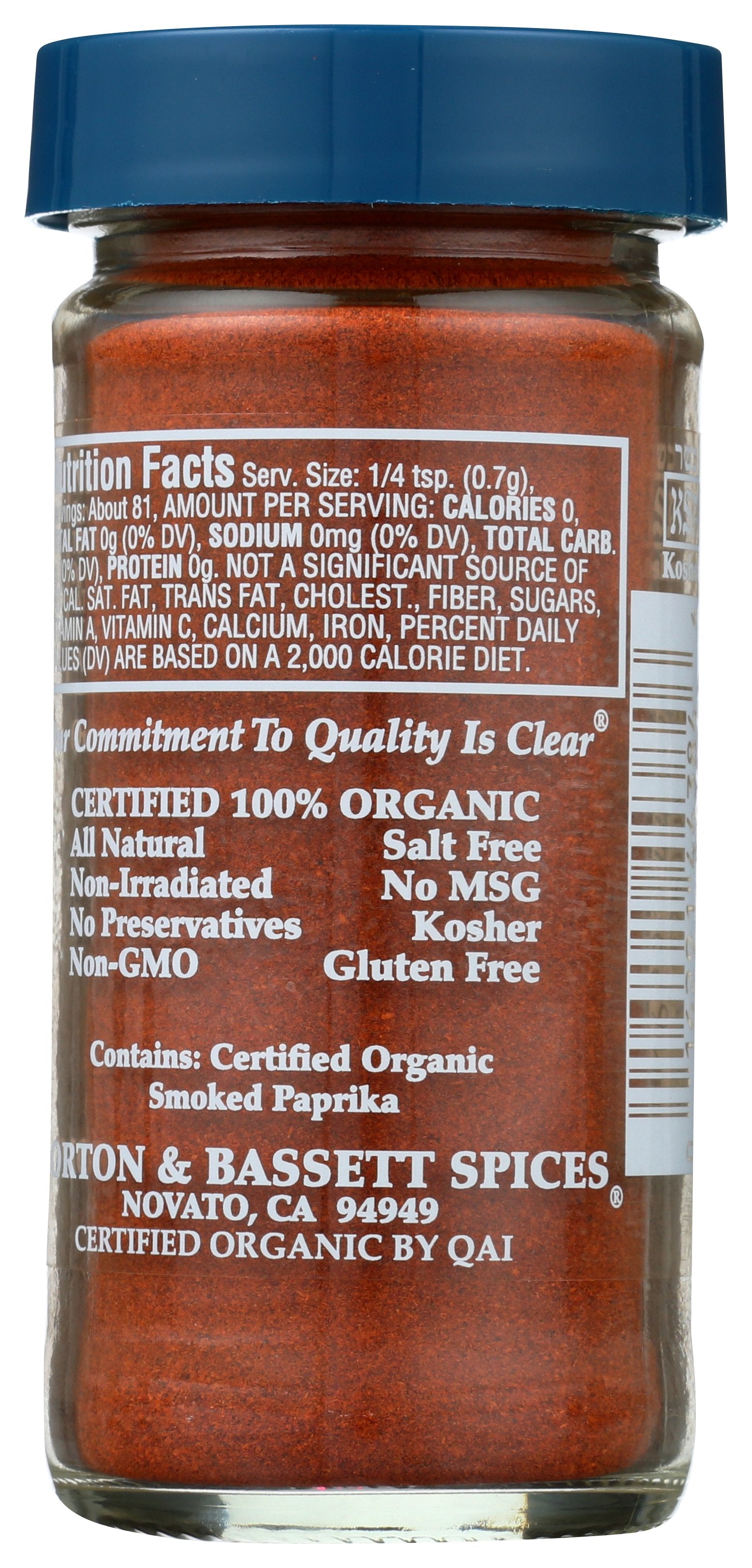 MORTON & BASSETT PAPRIKA SMOKED ORG - Case of 3