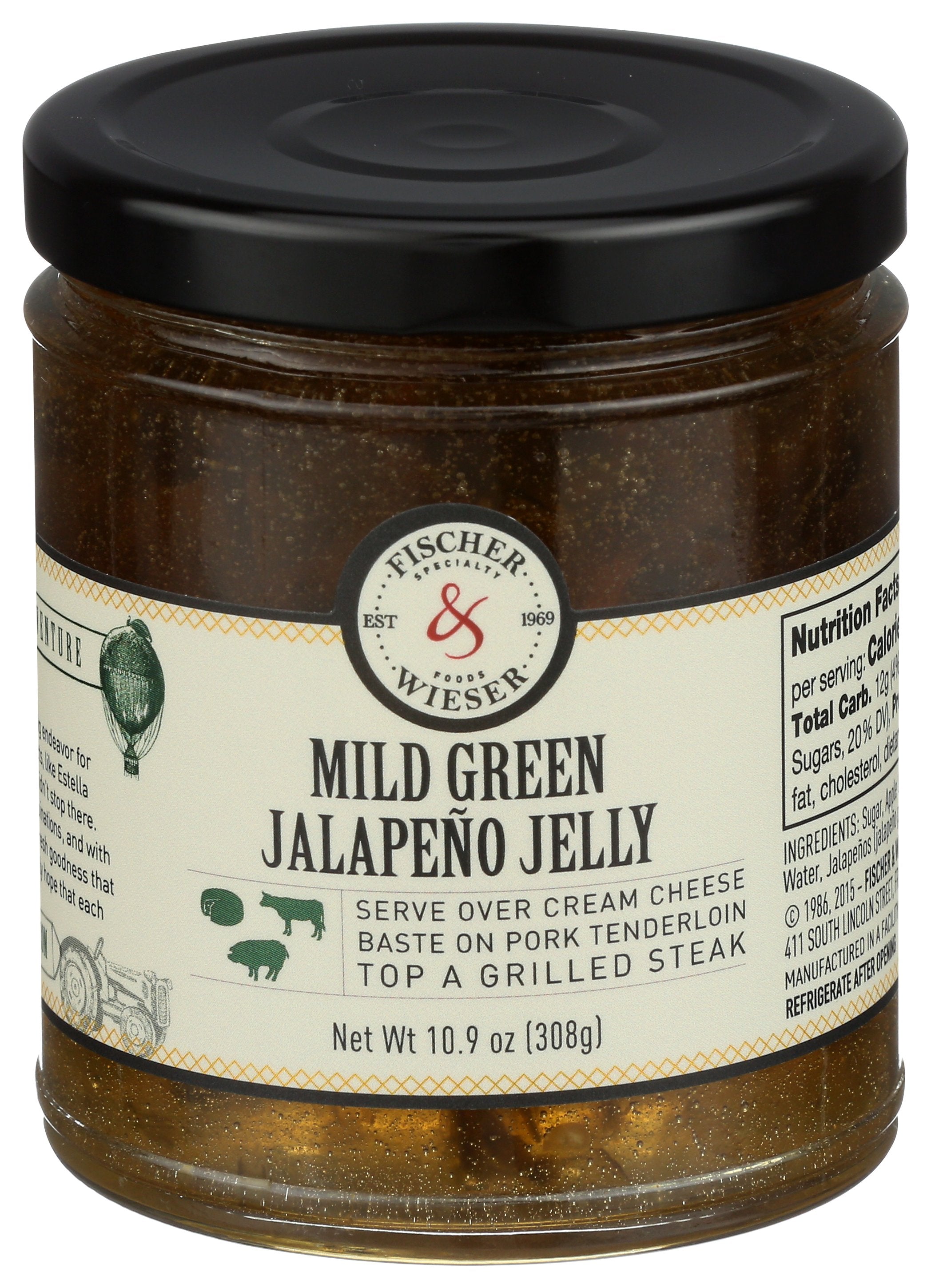 FISCHER & WIESER JELLY JALAPENO GRN MLD - Case of 6
