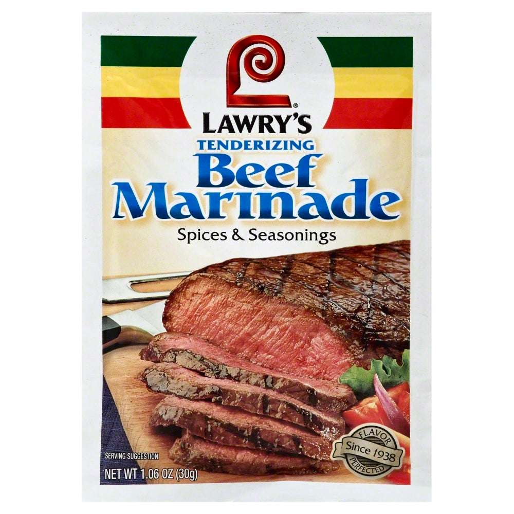 Lawry's Spices & Seasonings Beef Marinade - Case of 12 - 1.06  OZ
