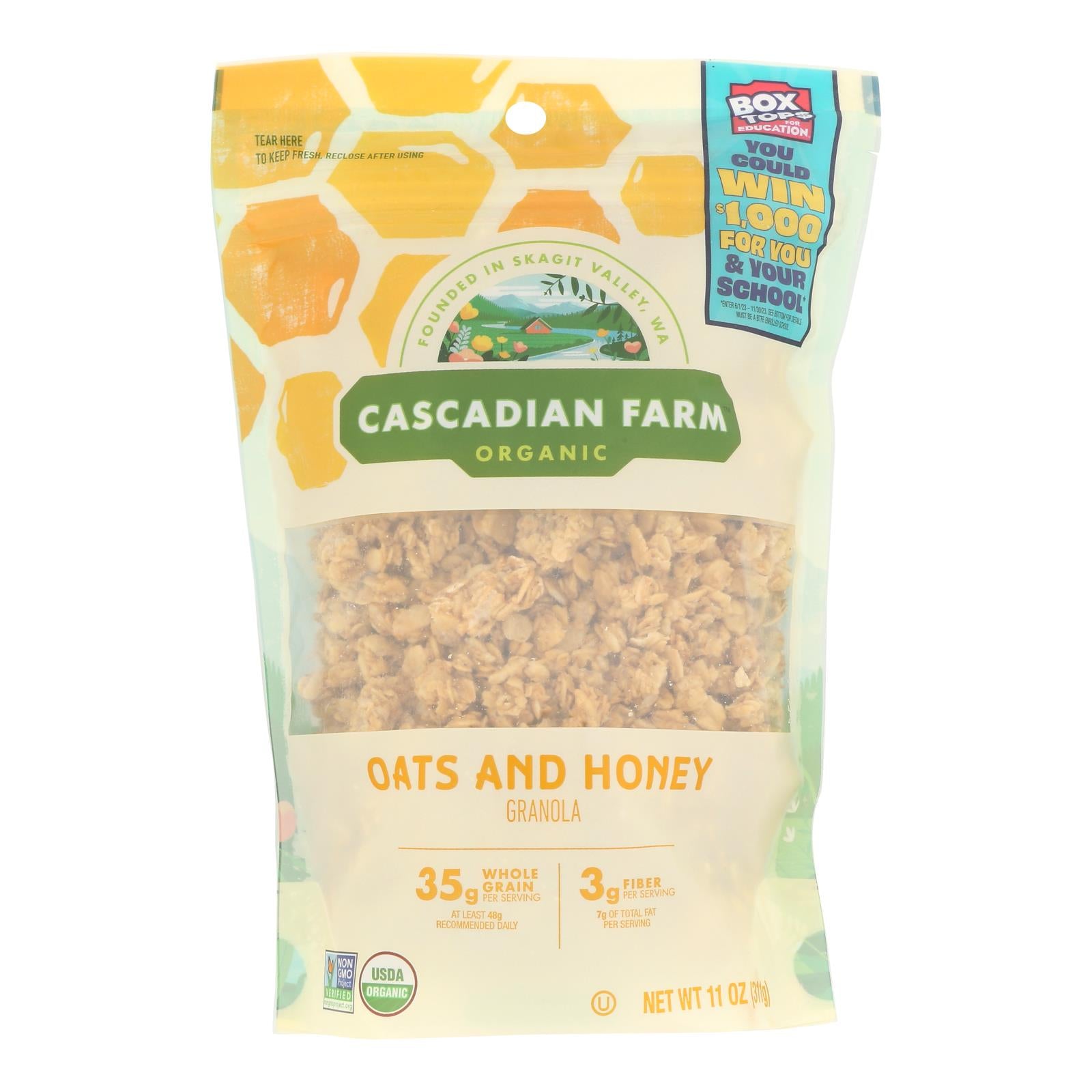 Cascadian Farm - Granola Organic Oats Honey - Case of 4-11 Ounces