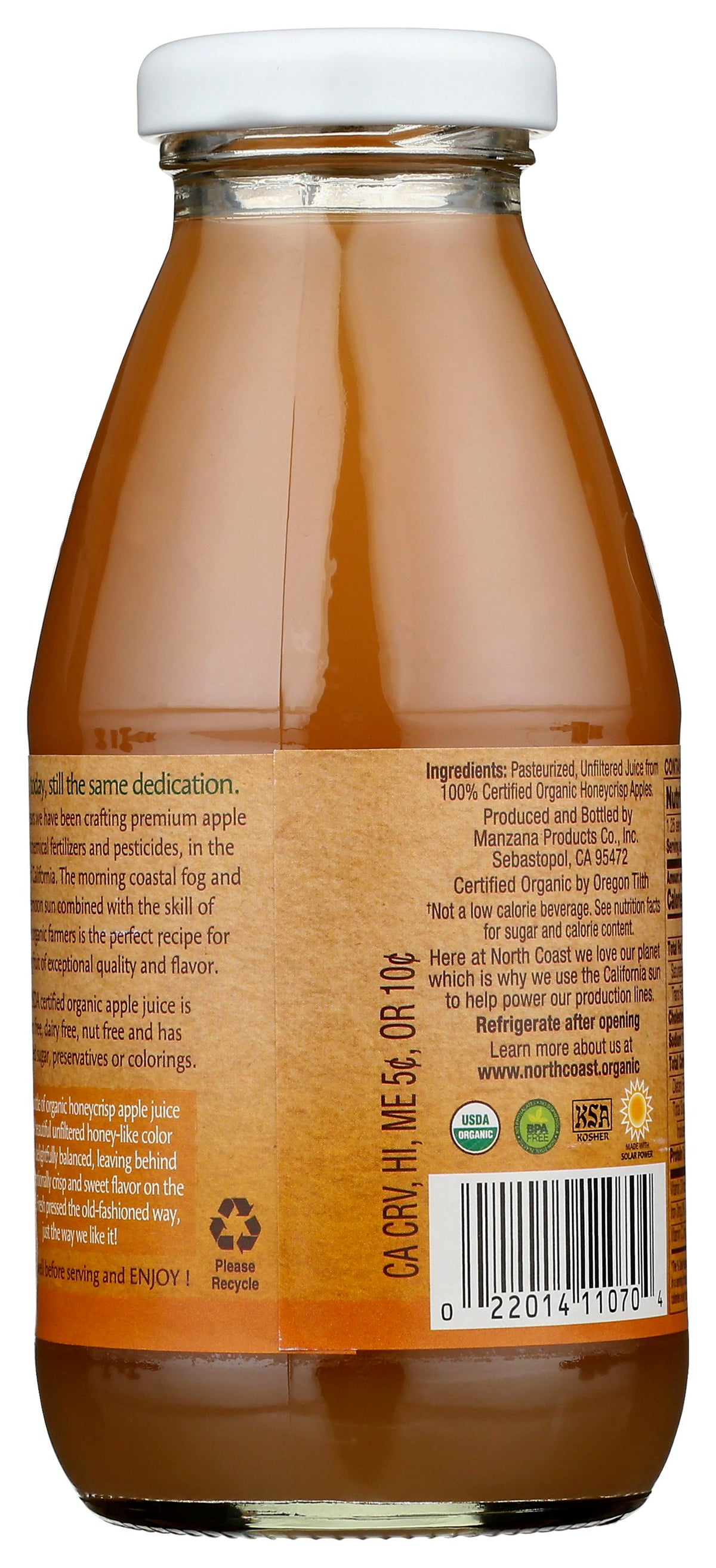 NORTH COAST JUICE APPLE HONEYCRSP ORG - Case of 24