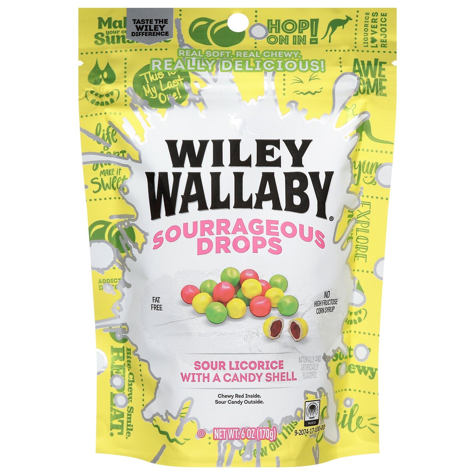 Wiley Wallaby - Licorice Sourrageous Drop - CS of 12-6 OZ
