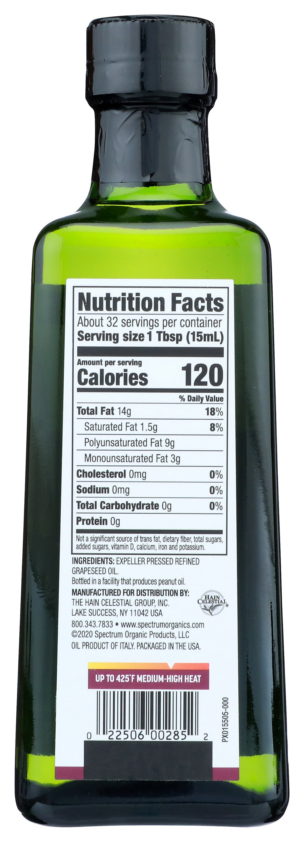 SPECTRUM NATURALS OIL GRAPESEED REFINED