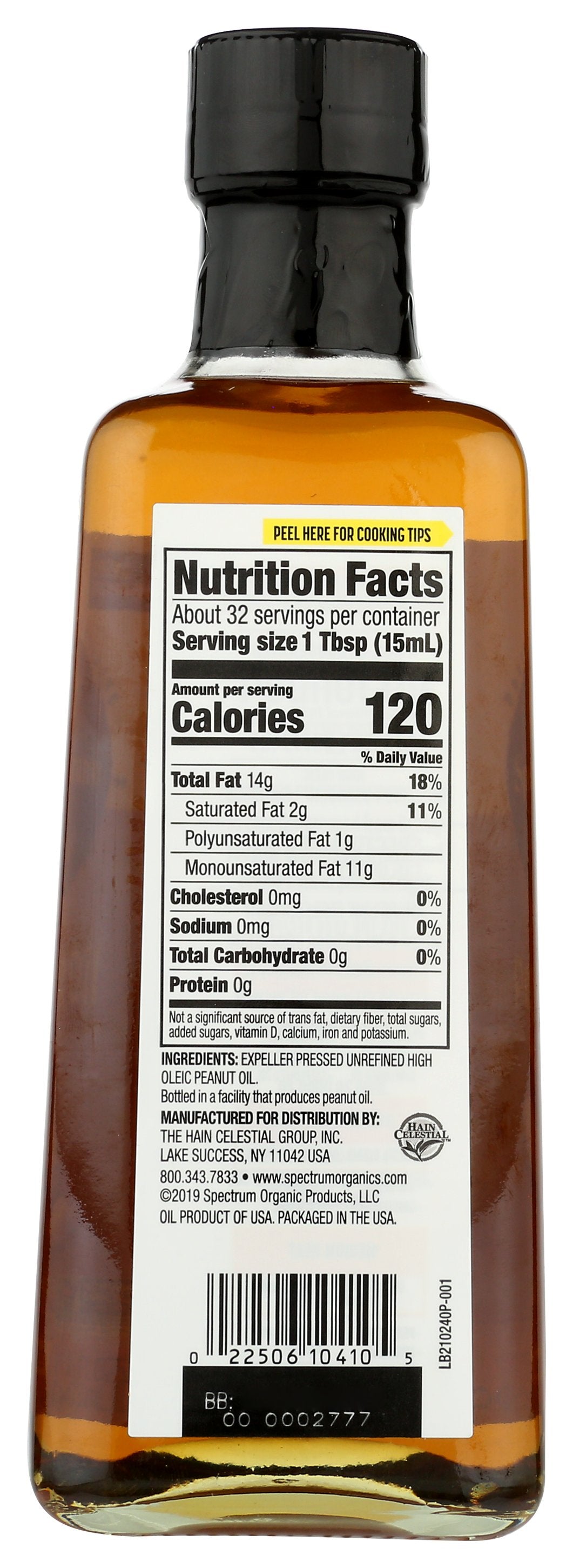 SPECTRUM NATURALS OIL PEANUT UNREFINED - Case of 6