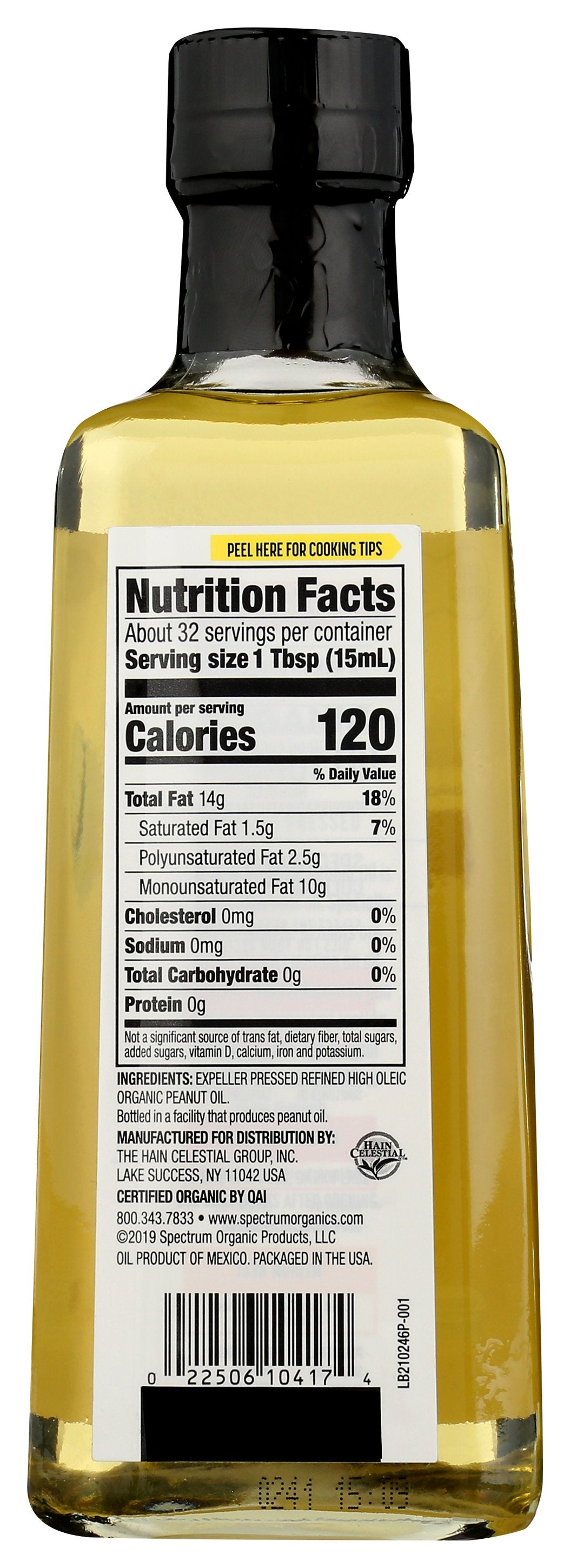 SPECTRUM NATURALS OIL PEANUT HI HEAT - Case of 6