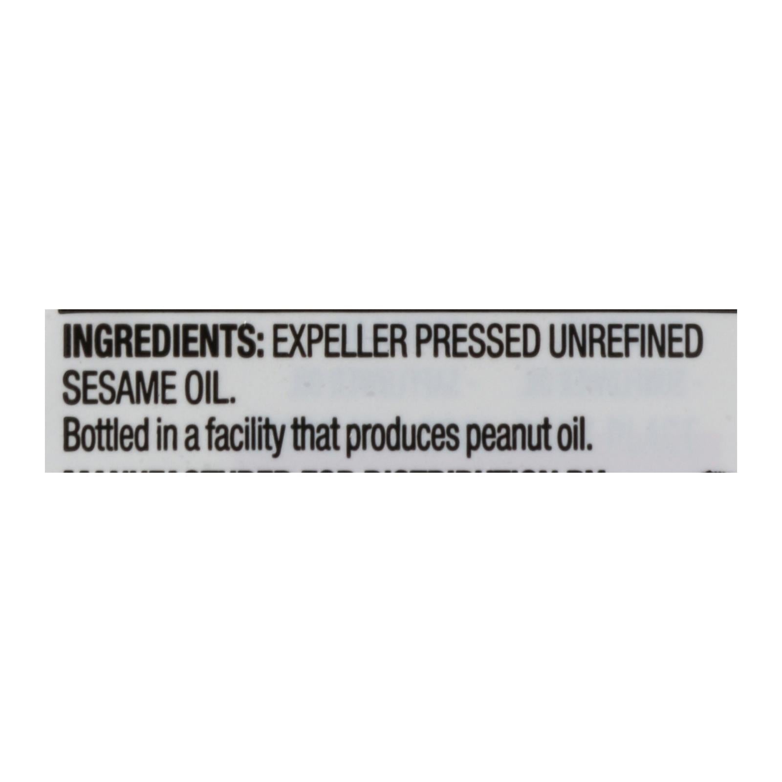 Spectrum Naturals - Sesame Oil Unrefined - Case of 12 - 16 FZ