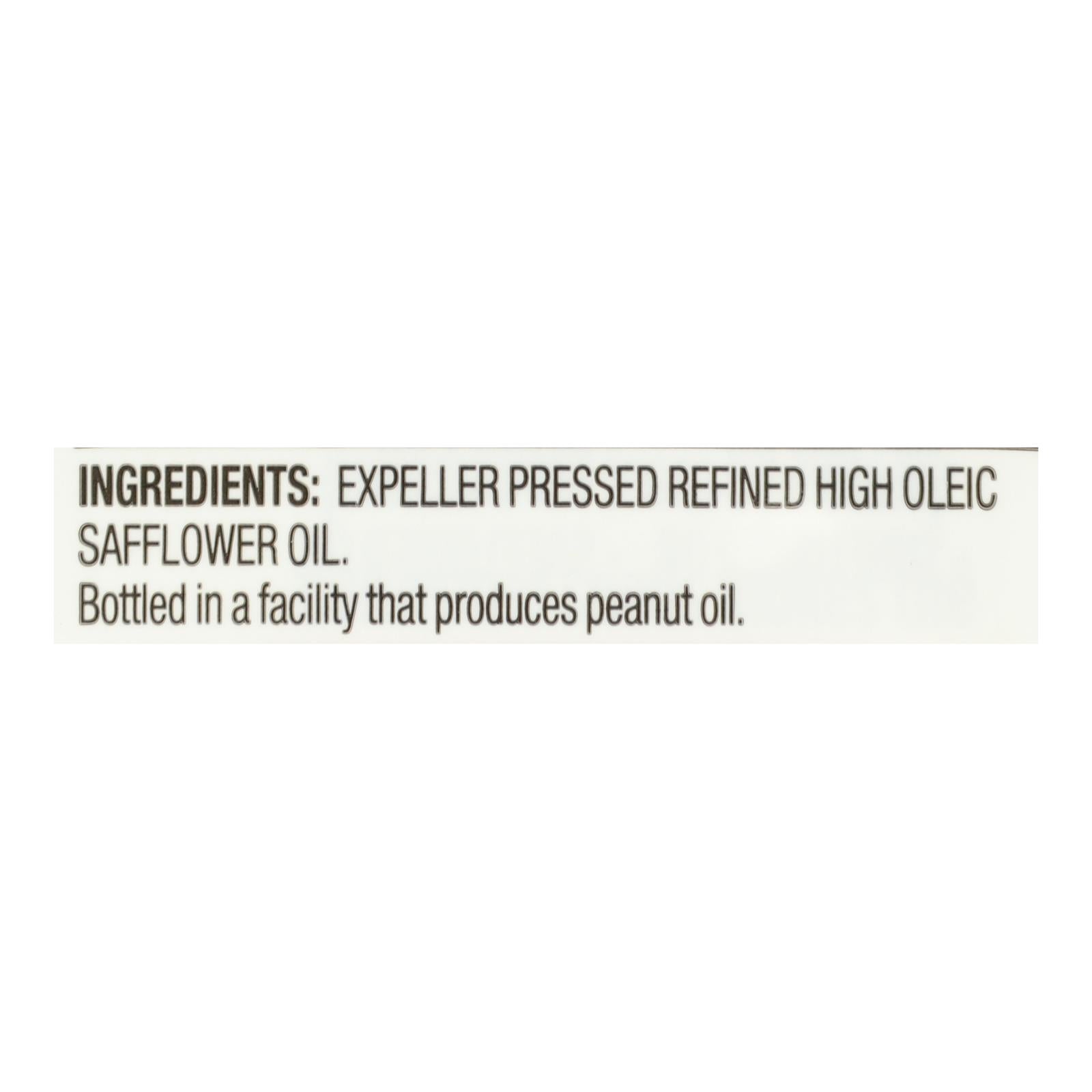 Spectrum Naturals High Heat Refined Safflower Oil - Case Of 12 - 32 Fl Oz.
