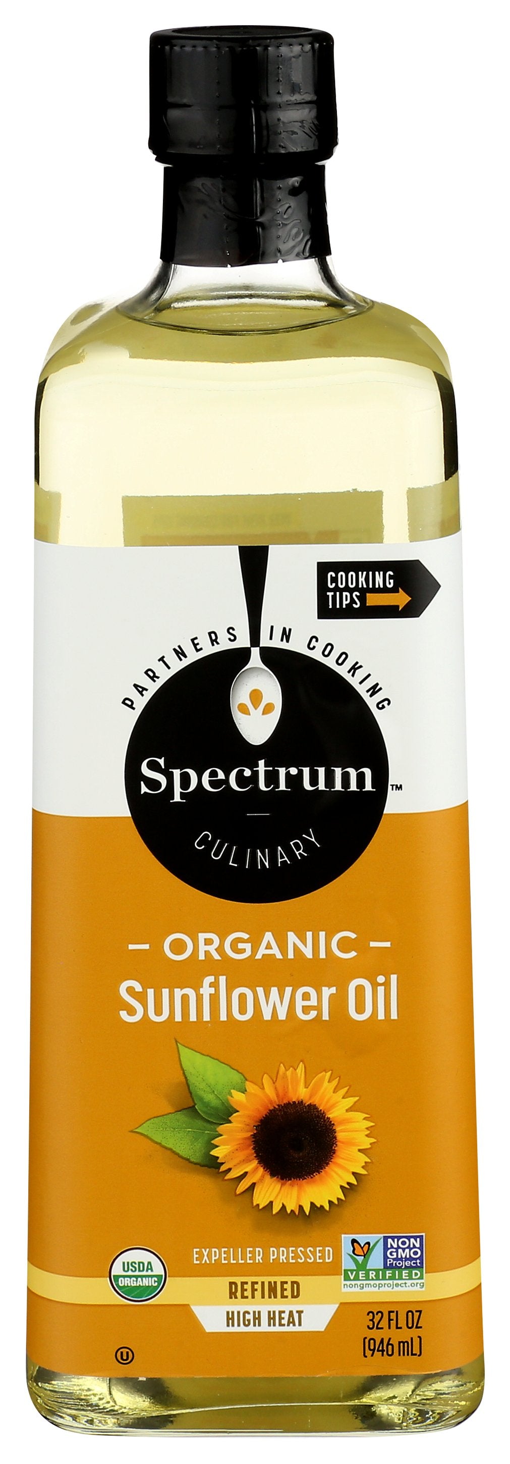 SPECTRUM NATURALS OIL SUNFLOWER HIGH HEAT ORG - Case of 3