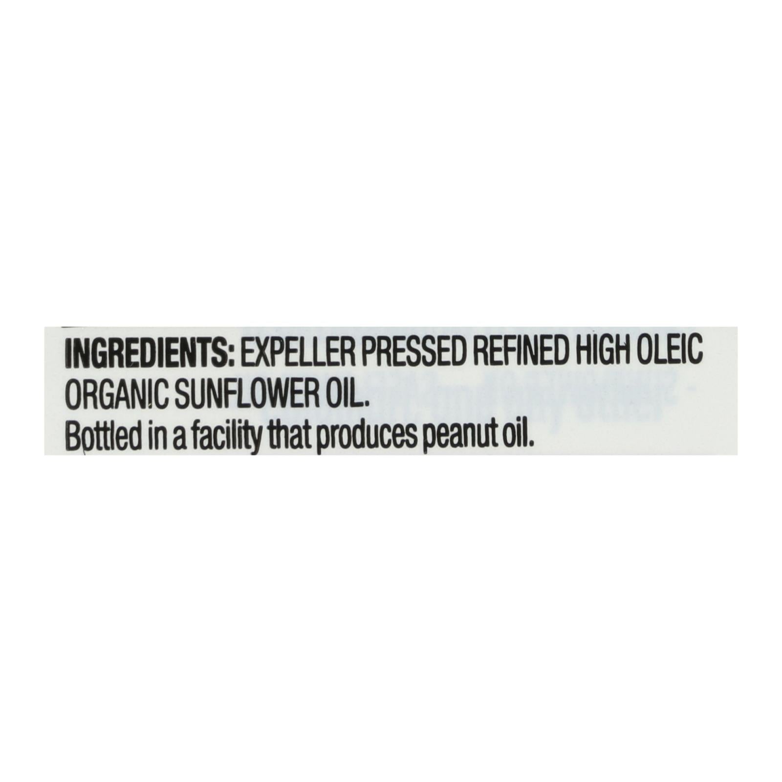 Spectrum Naturals High Heat Refined Organic Sunflower Oil - Case Of 12 - 32 Fl Oz.