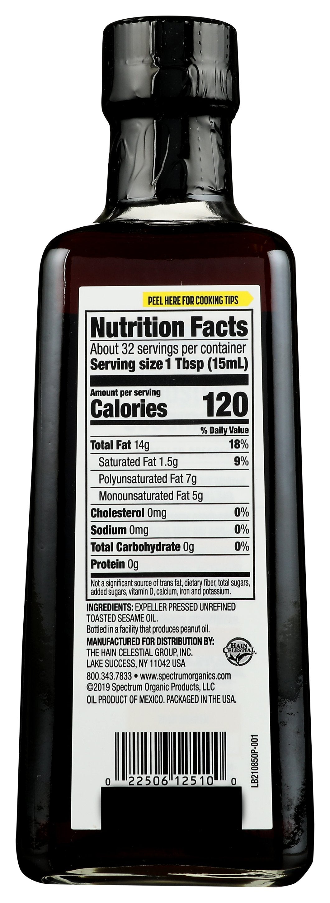 SPECTRUM NATURALS OIL SESAME TSTD UNRFINED - Case of 6 [OIL - 16 FO]