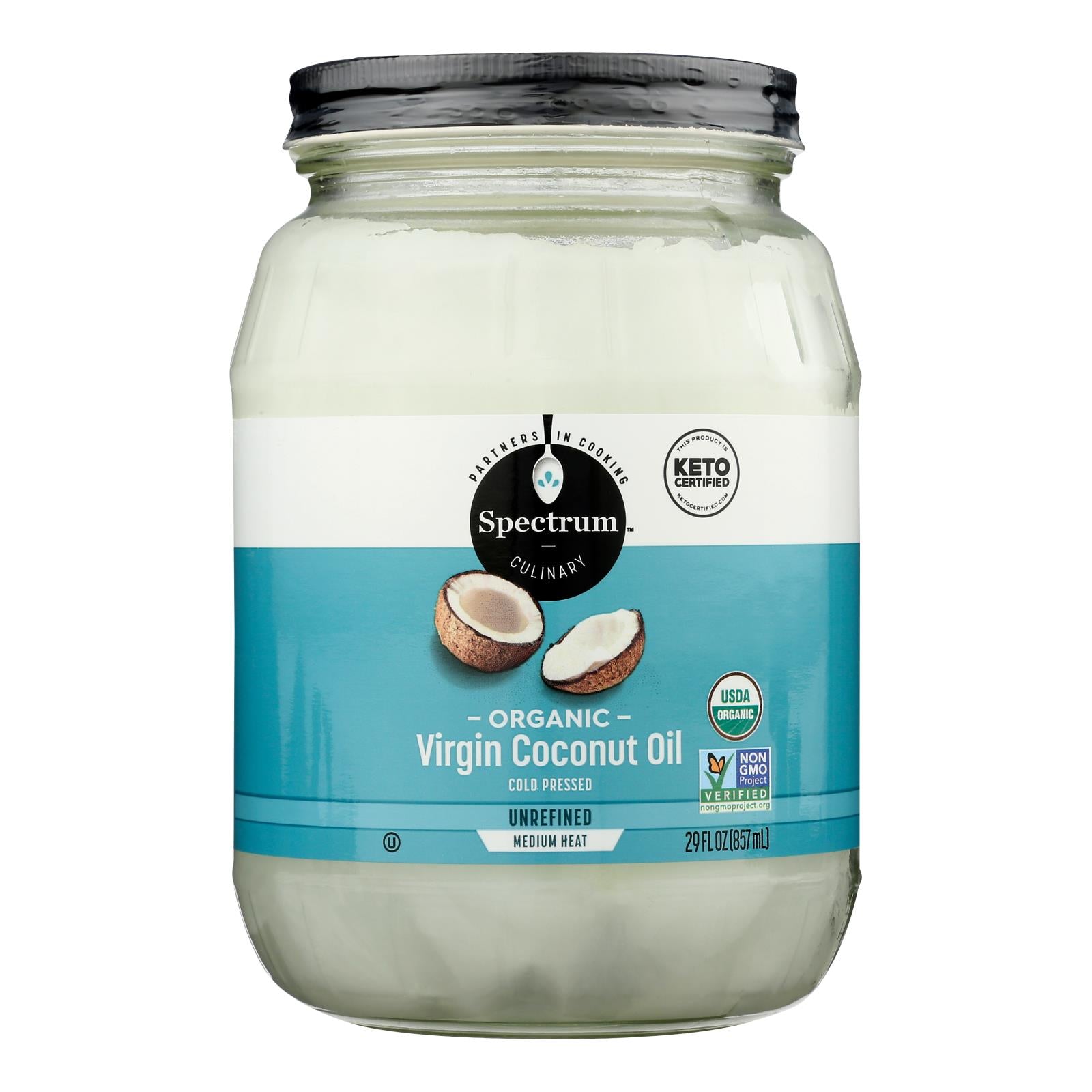 Spectrum Naturals Coconut Oil - Organic - Virgin - Unrefined - 29 Oz