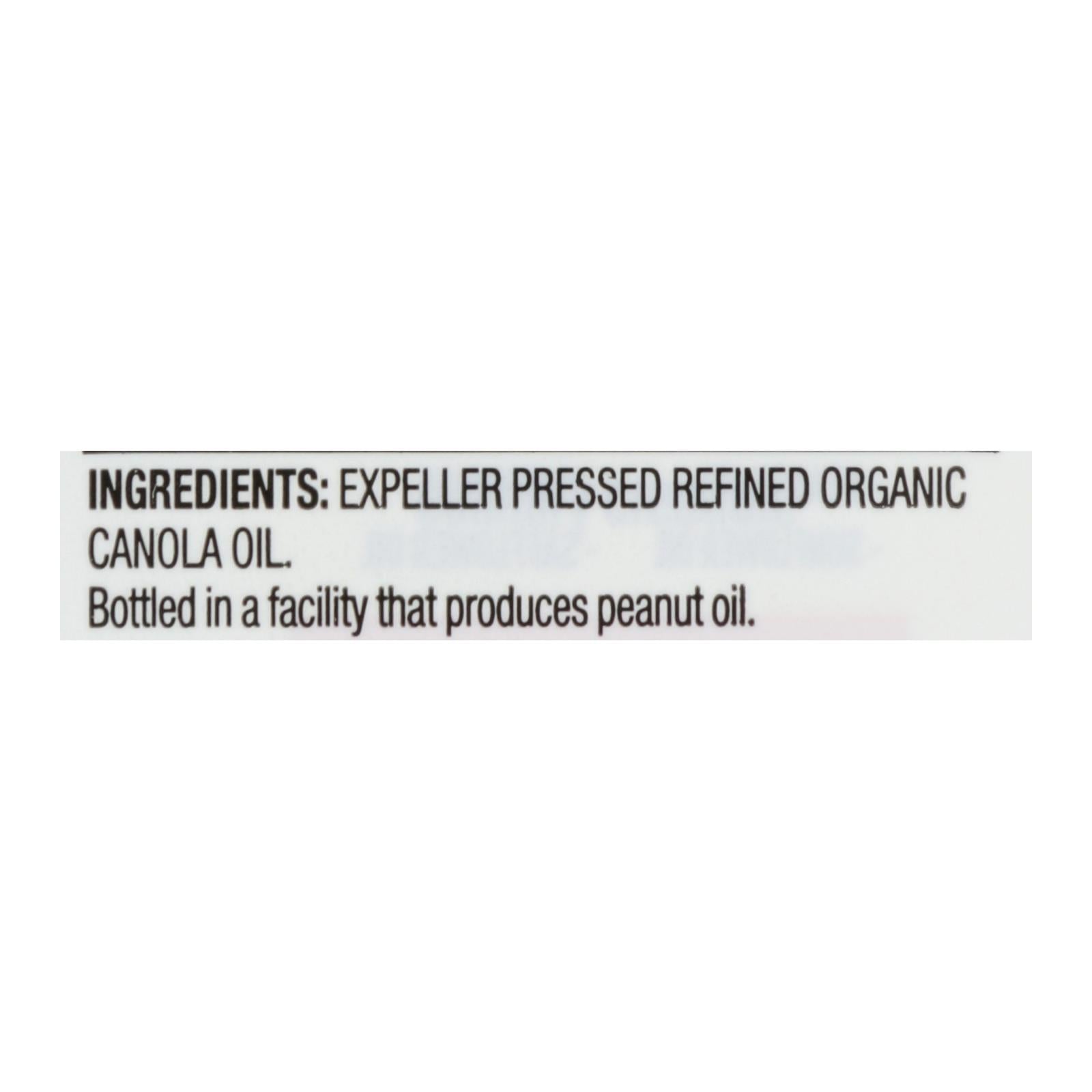 Spectrum Naturals Organic Refined Canola Oil - Case Of 12 - 16 Fl Oz.