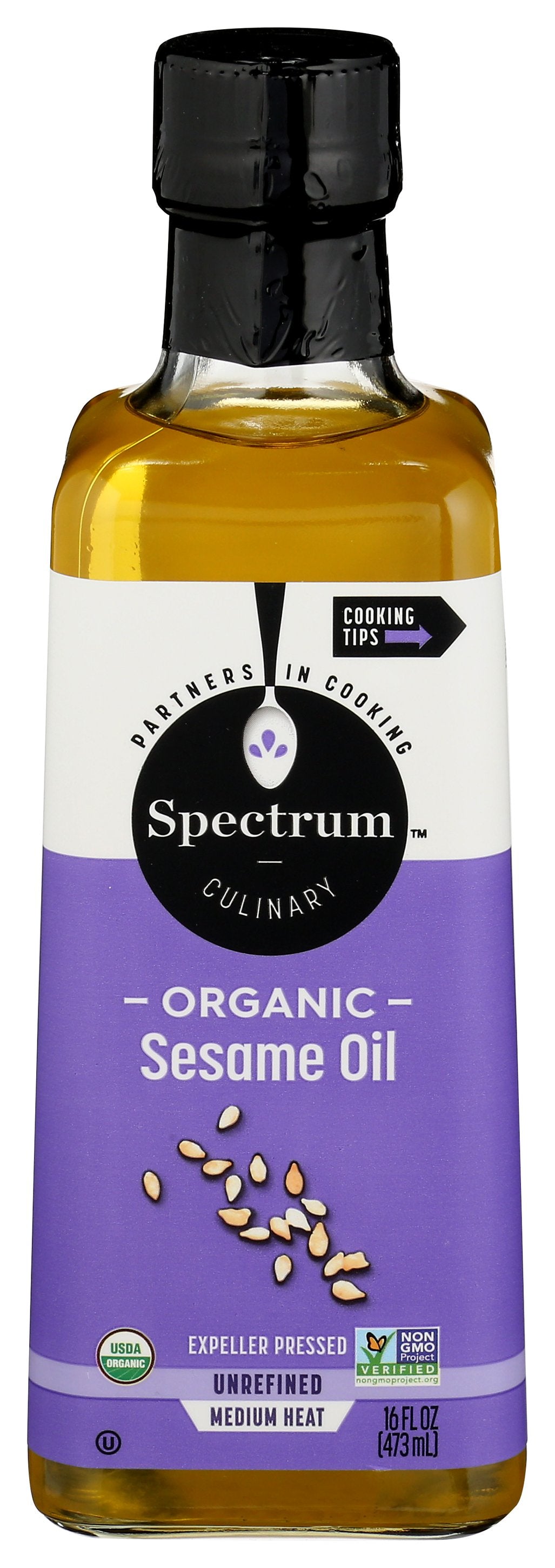 SPECTRUM NATURALS OIL SESAME UNREFINED ORG - Case of 6