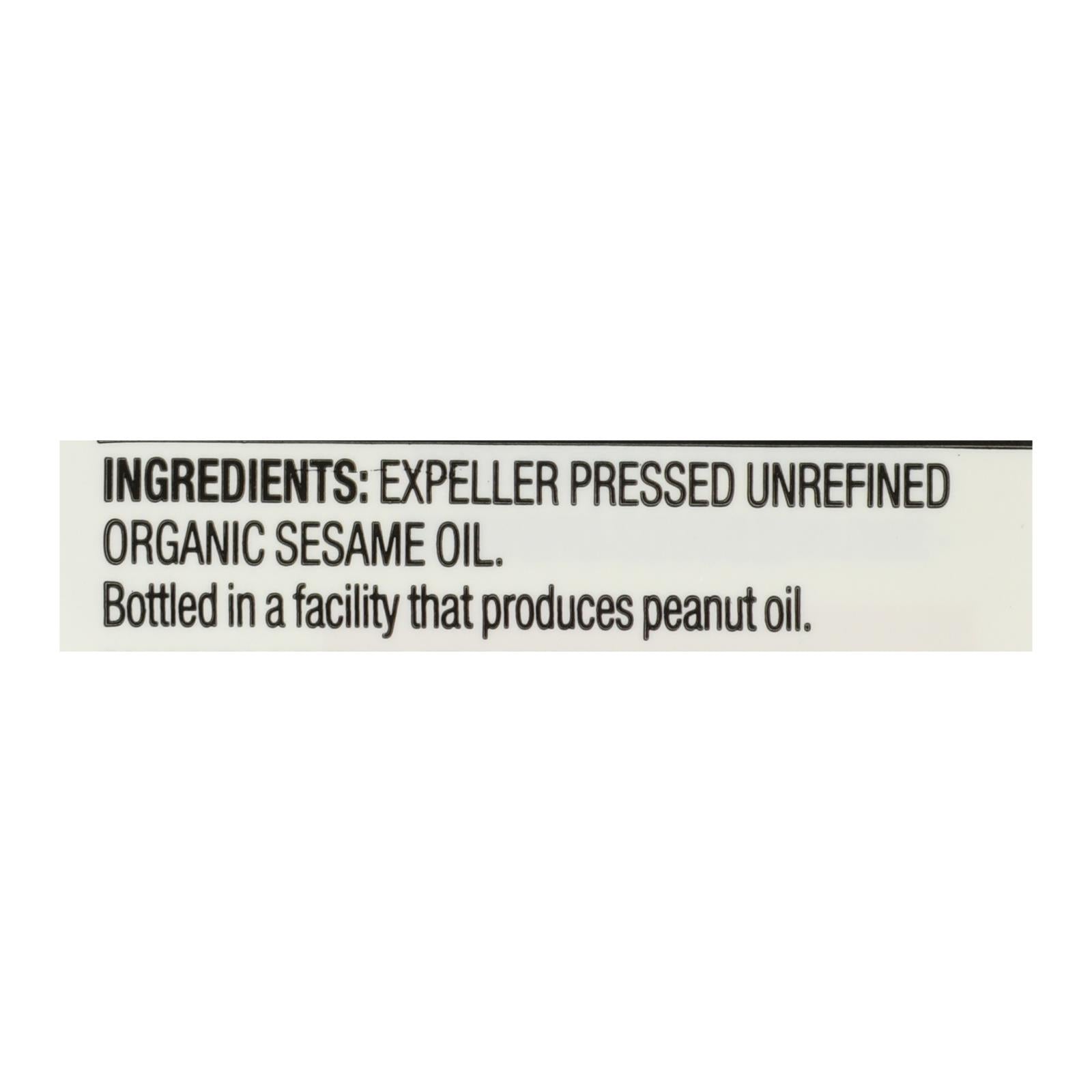 Spectrum Naturals Organic Unrefined Sesame Oil - Case Of 12 - 16 Fl Oz.