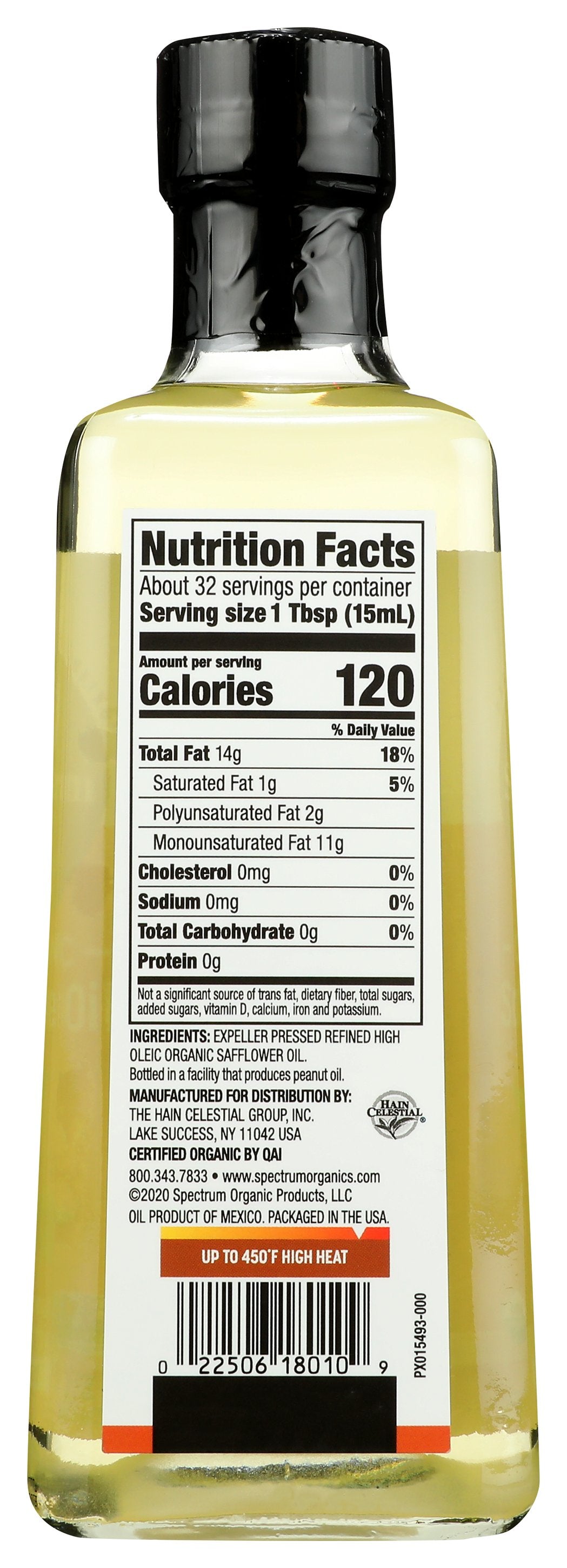 SPECTRUM NATURALS OIL SAFFLOWER REFINED ORG - Case of 6