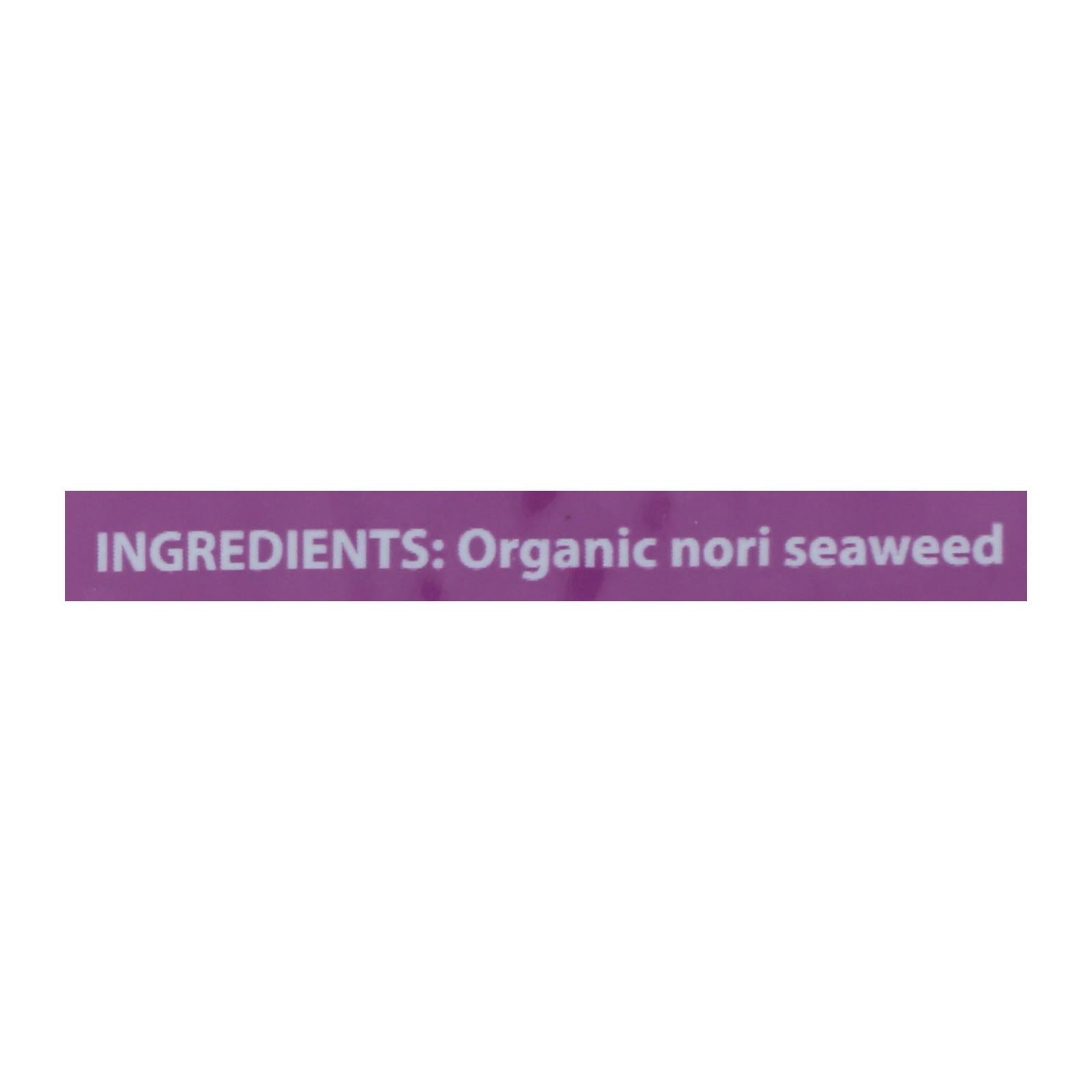 Emerald Cove Organic Pacific Sushi Nori - Toasted - Silver Grade - 50 Sheets - Case of 4