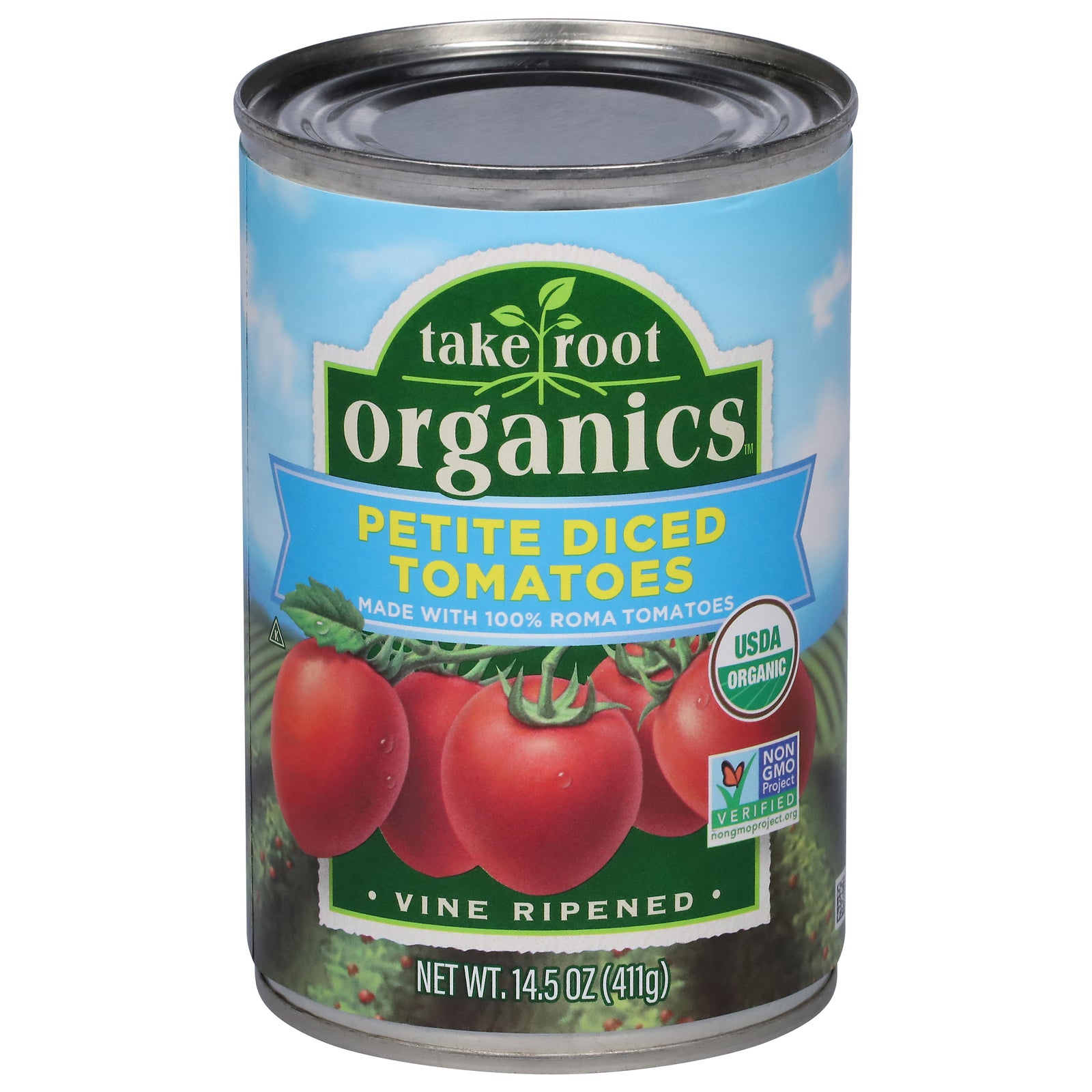 Take Root Organics - Tomatoes Og2 Petite Diced - CS of 12-14.5 OZ