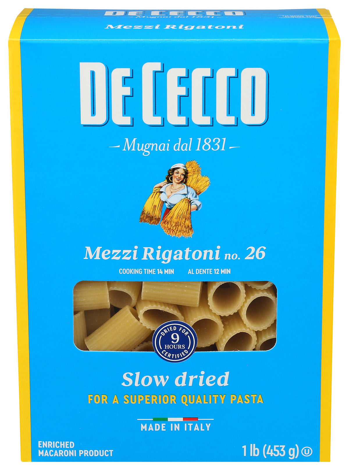 DE CECCO PASTA RIGATONI MEZZI - Case of 12
