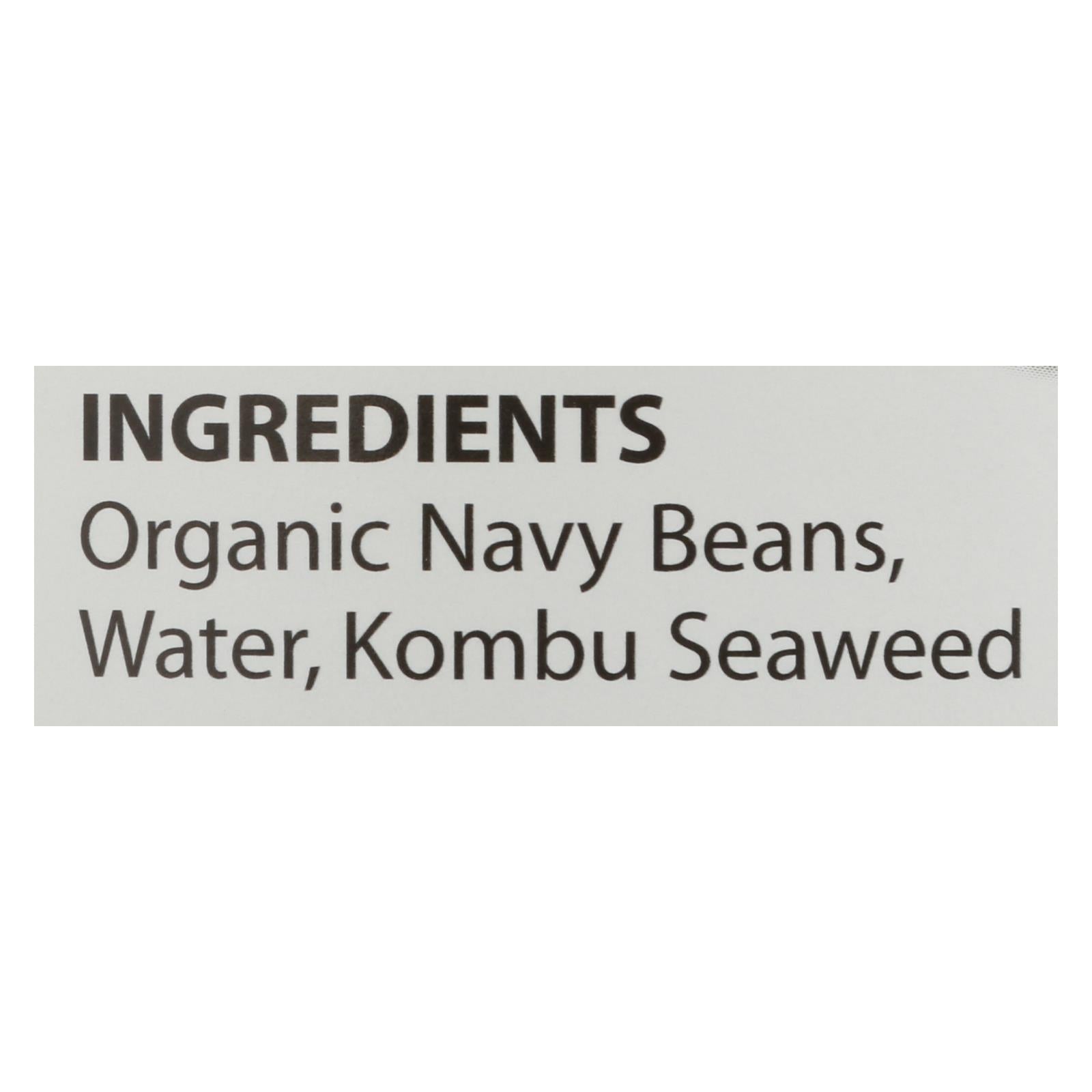 Eden No Salt Added Organic Navy Beans  - Case of 12 - 29 OZ