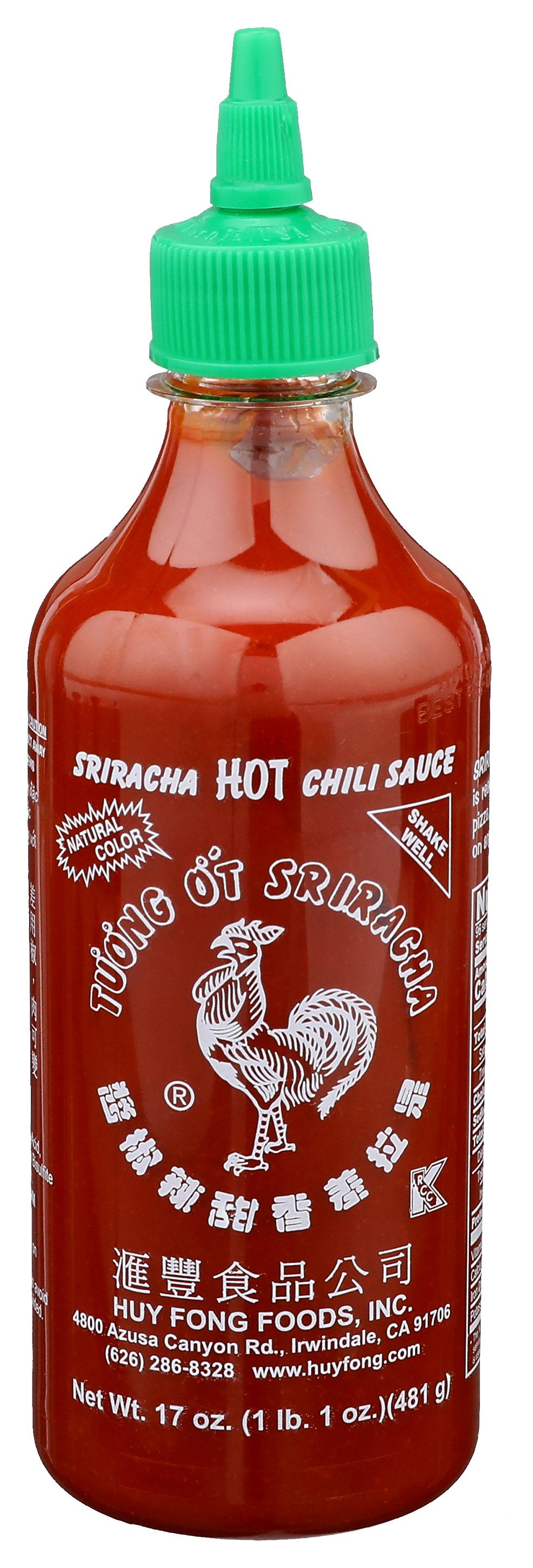 HUY FONG SAUCE CHILI SRIRACHA HOT - Case of 12 [HUY FONG FOODS, INC. - SRIRACHA HOT CHILI SAUCE - 17 OUNCE - 17 OZ]