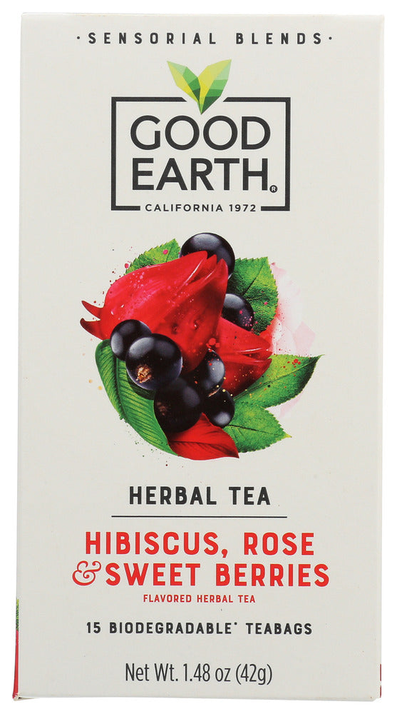 Good Earth Tea Sensorial Berry Rose  - Case of 5 - 15 bags
