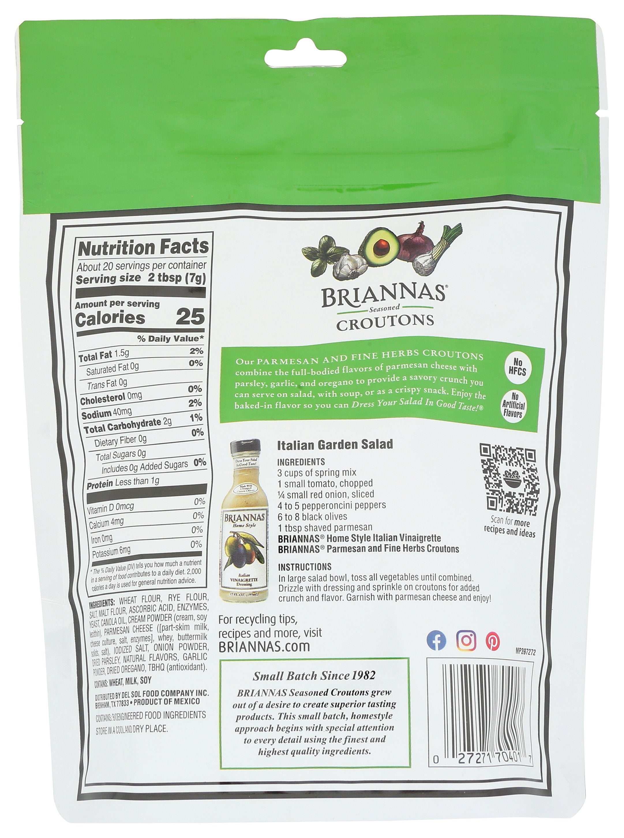 BRIANNAS CROUTONS PARMESN FN HRBS - Case of 6