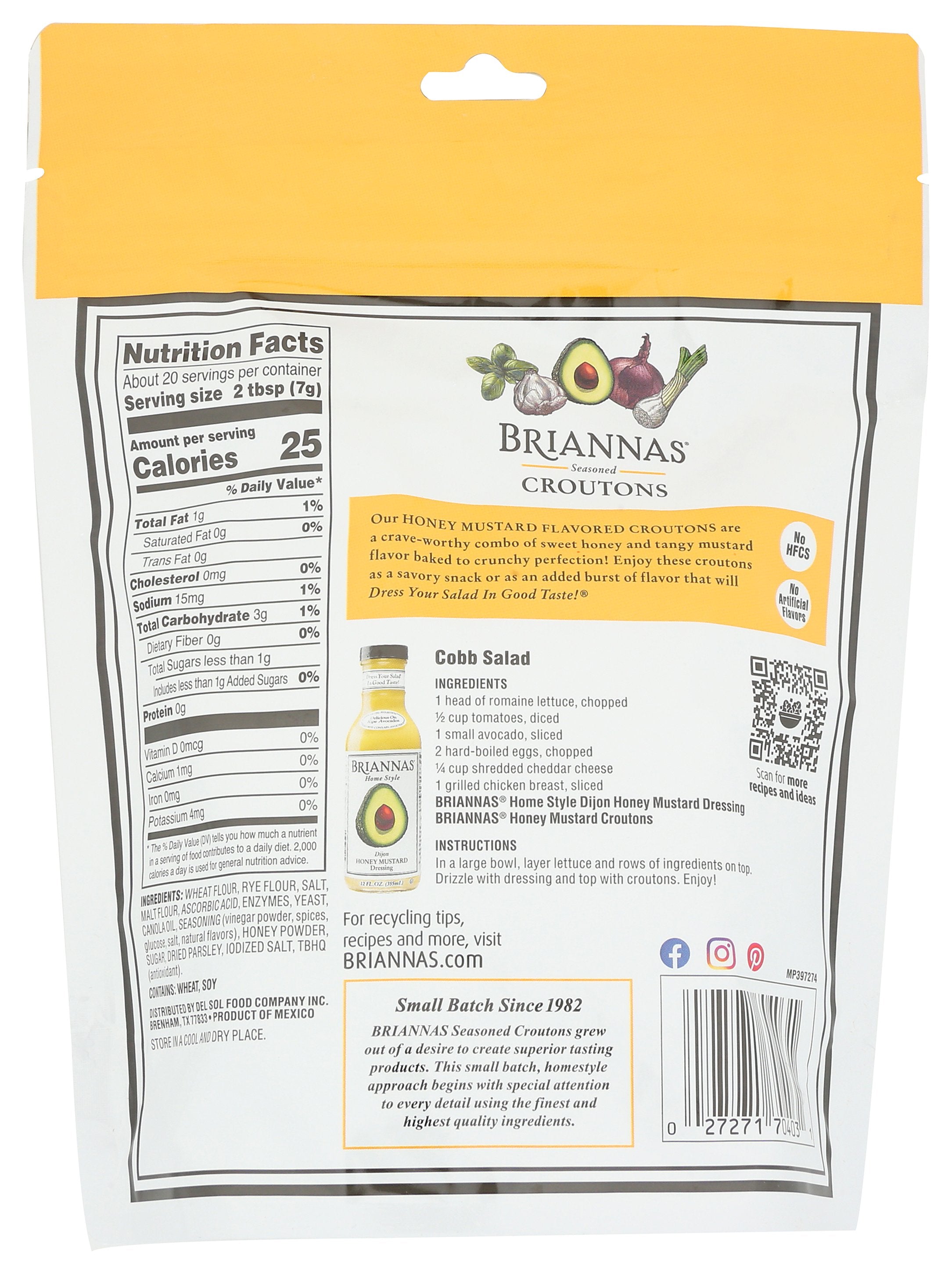BRIANNAS CROUTONS HONEY MUSTARD - Case of 6