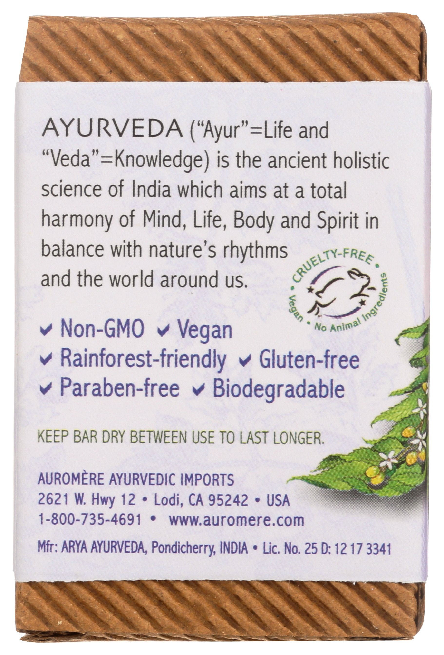 AUROMERE SOAP BAR-LAVENDER NEEM 2. - Case of 12
