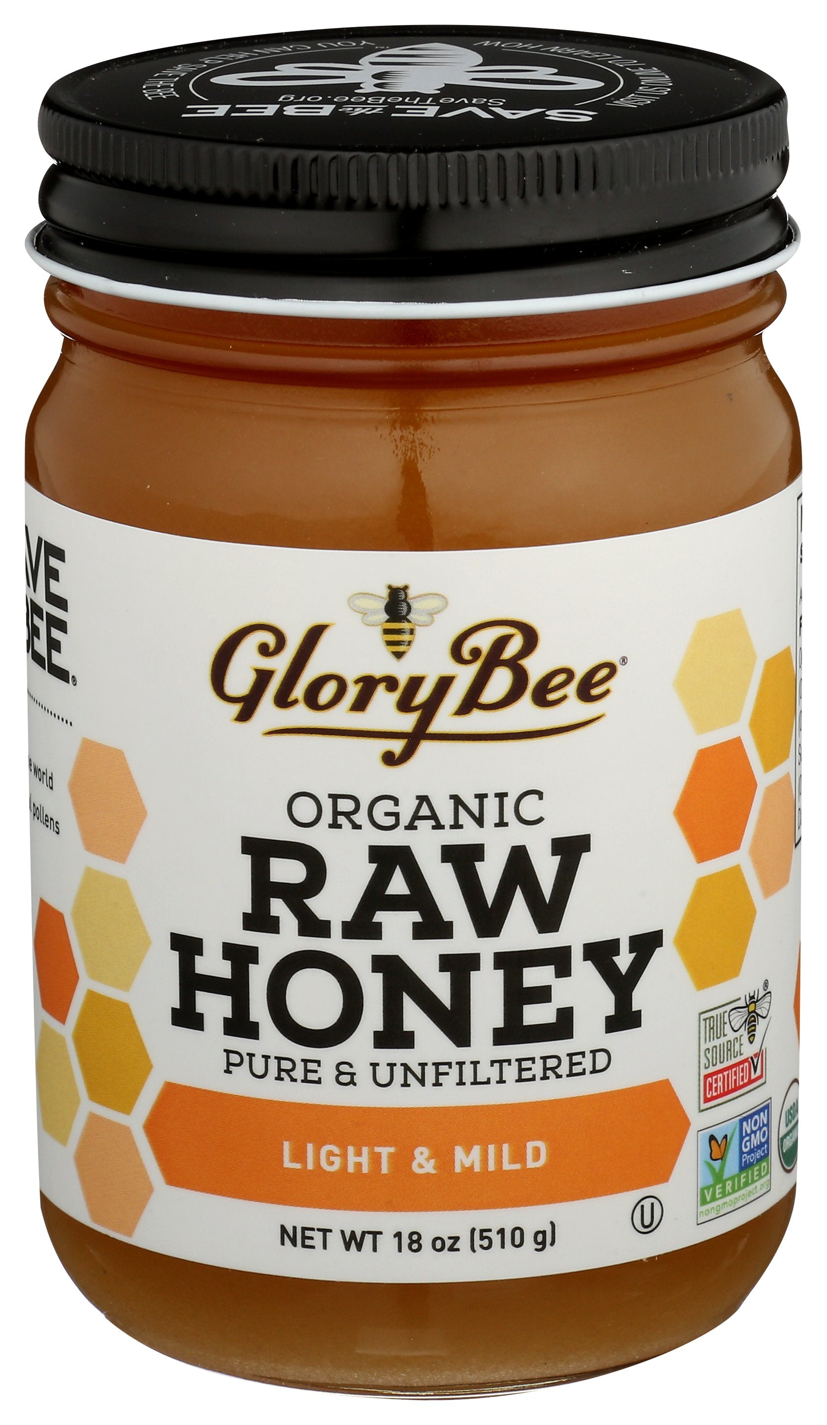 GLORYBEE HONEY RAW LIGHT MILD ORG - Case of 6