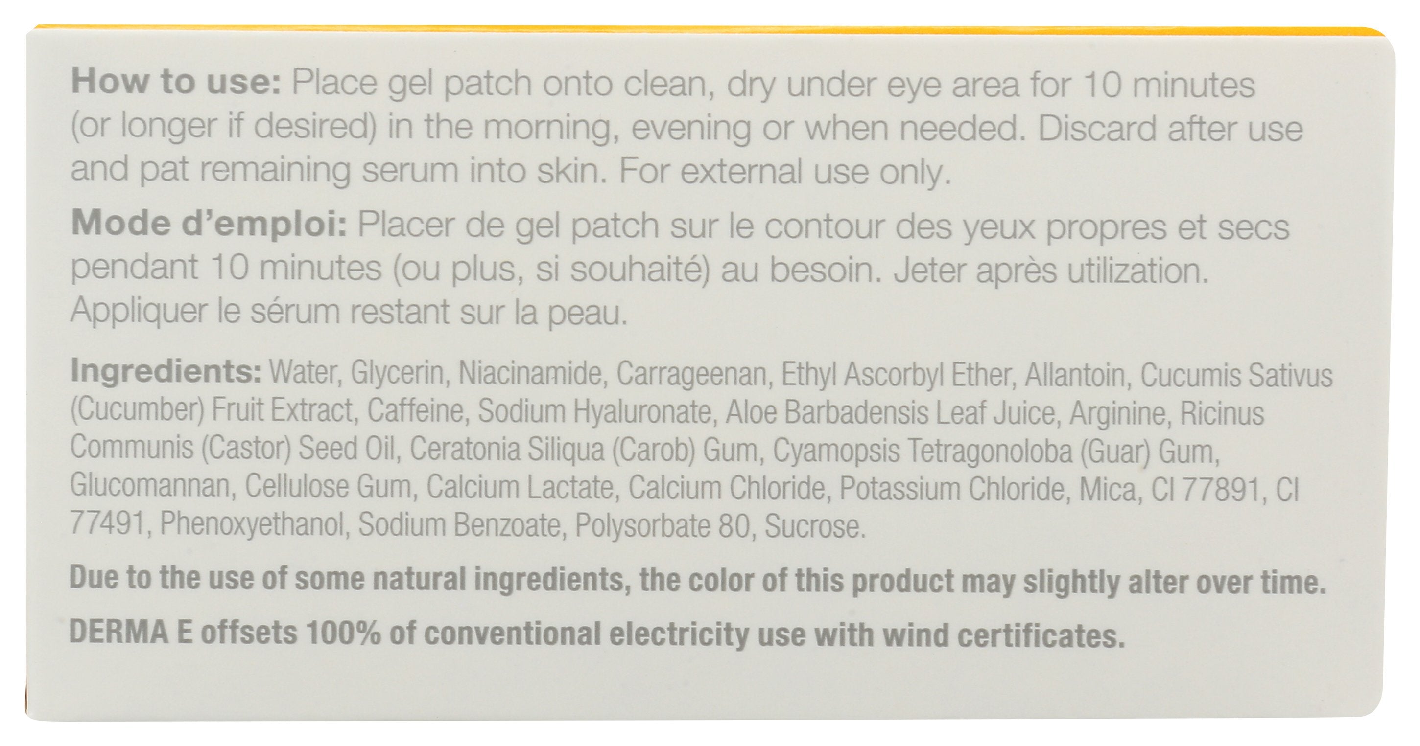 DERMA E PATCHES EYE BRIGHT VTMN C
