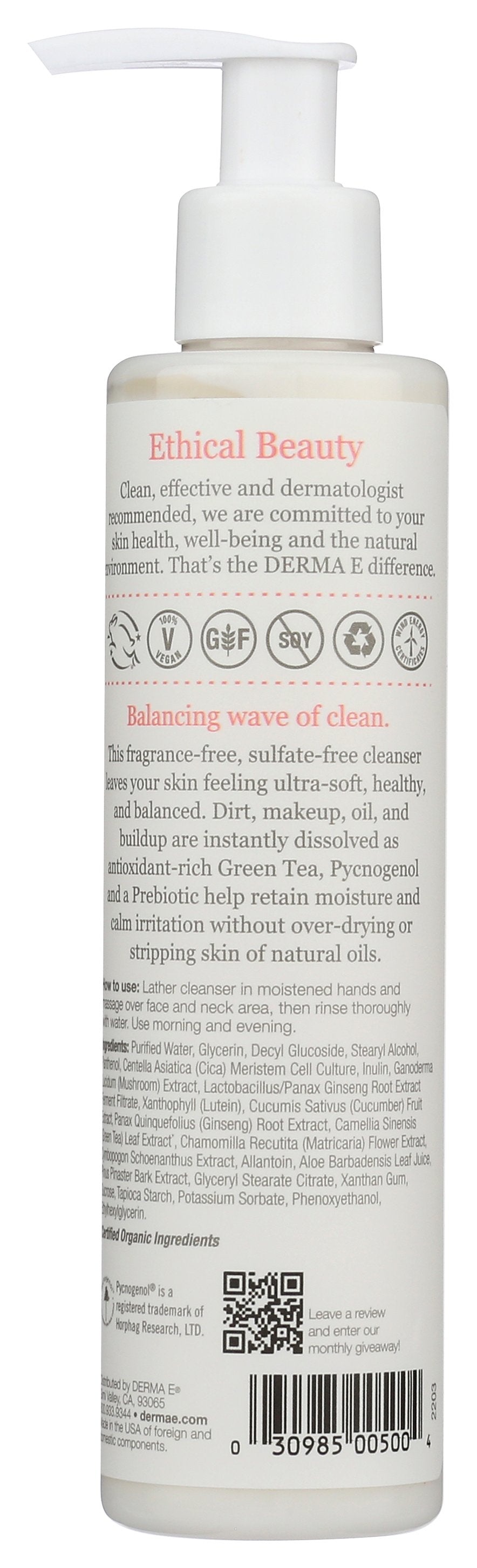 DERMA E CLEANSER PURE BIOME BLCNG