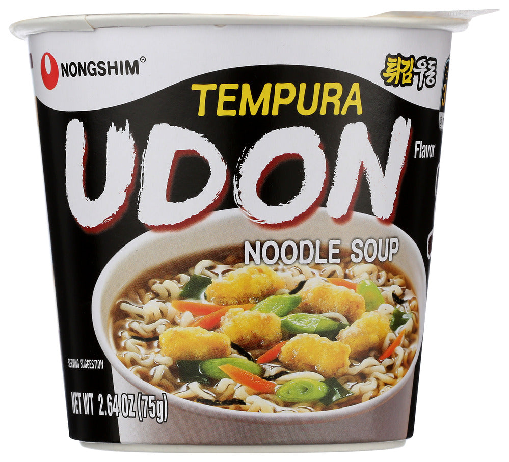 Nong Shim Cup Noodles Tempura Udon - Case of 6 - 2.64 oz