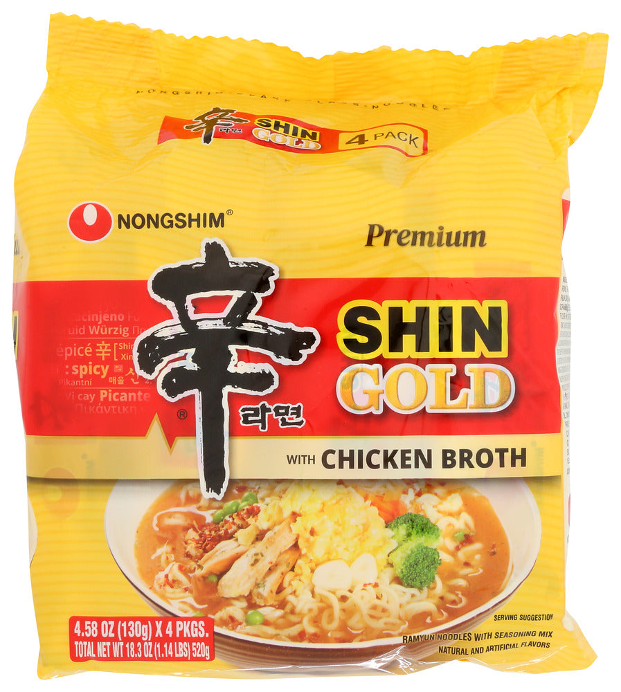 Mong Shim Gold Ramen Noodles - Case of 4 - 18.32 oz