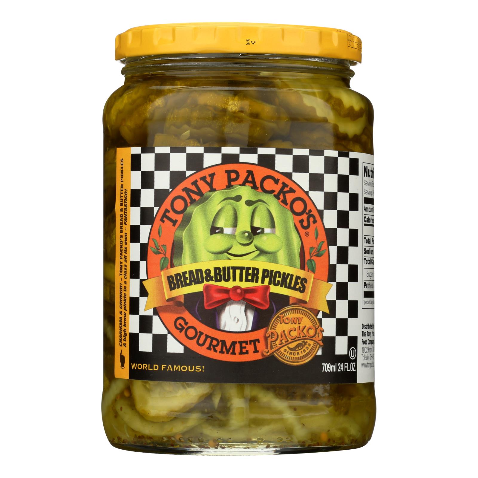 Tony Packo's Gourmet Bread & Butter Pickles - Case of 12 - 24 OZ