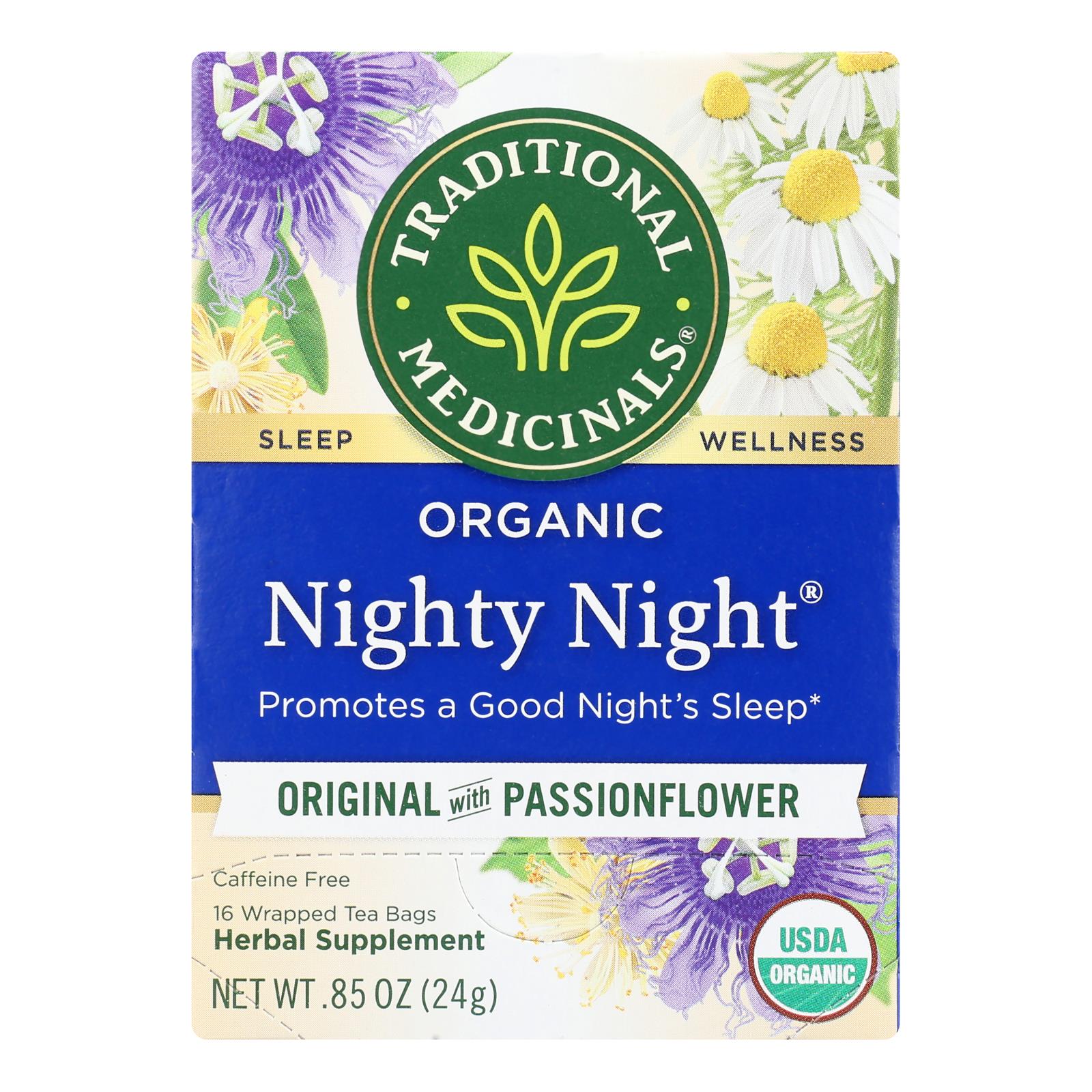Traditional Medicinals Organic Nighty Night Herbal Tea - 16 Tea Bags - Case Of 6