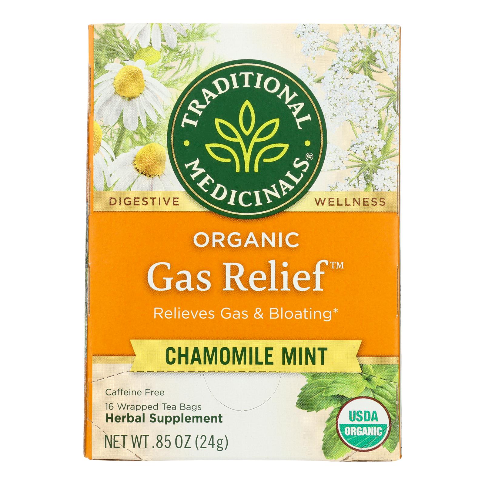 Traditional Medicinals Tea - Organic - Gas Relief - 16 Bags - Case Of 6