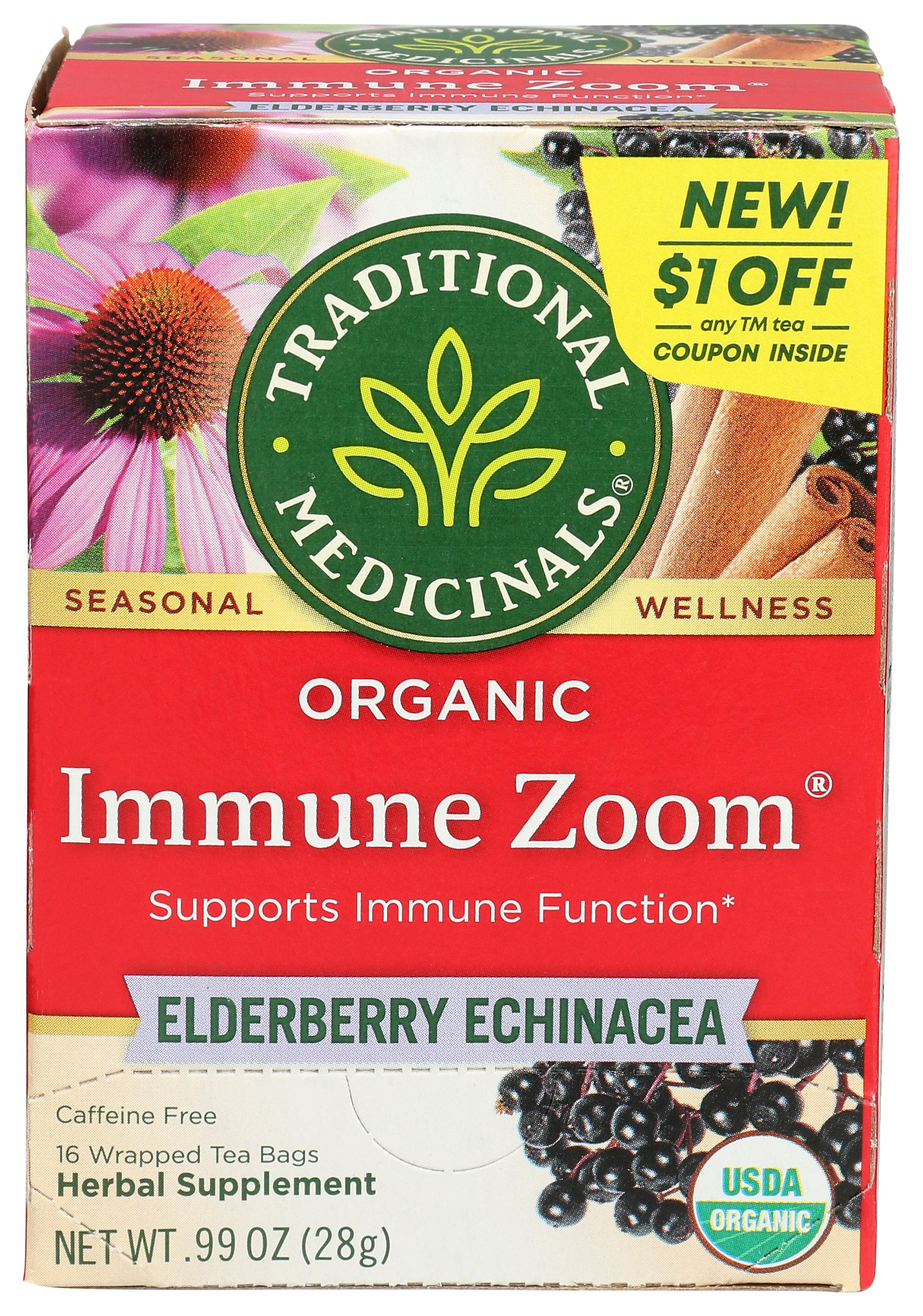 TRADITIONAL MEDICINALS TEA IMMUNE ZOOM ELDRBR - Case of 6