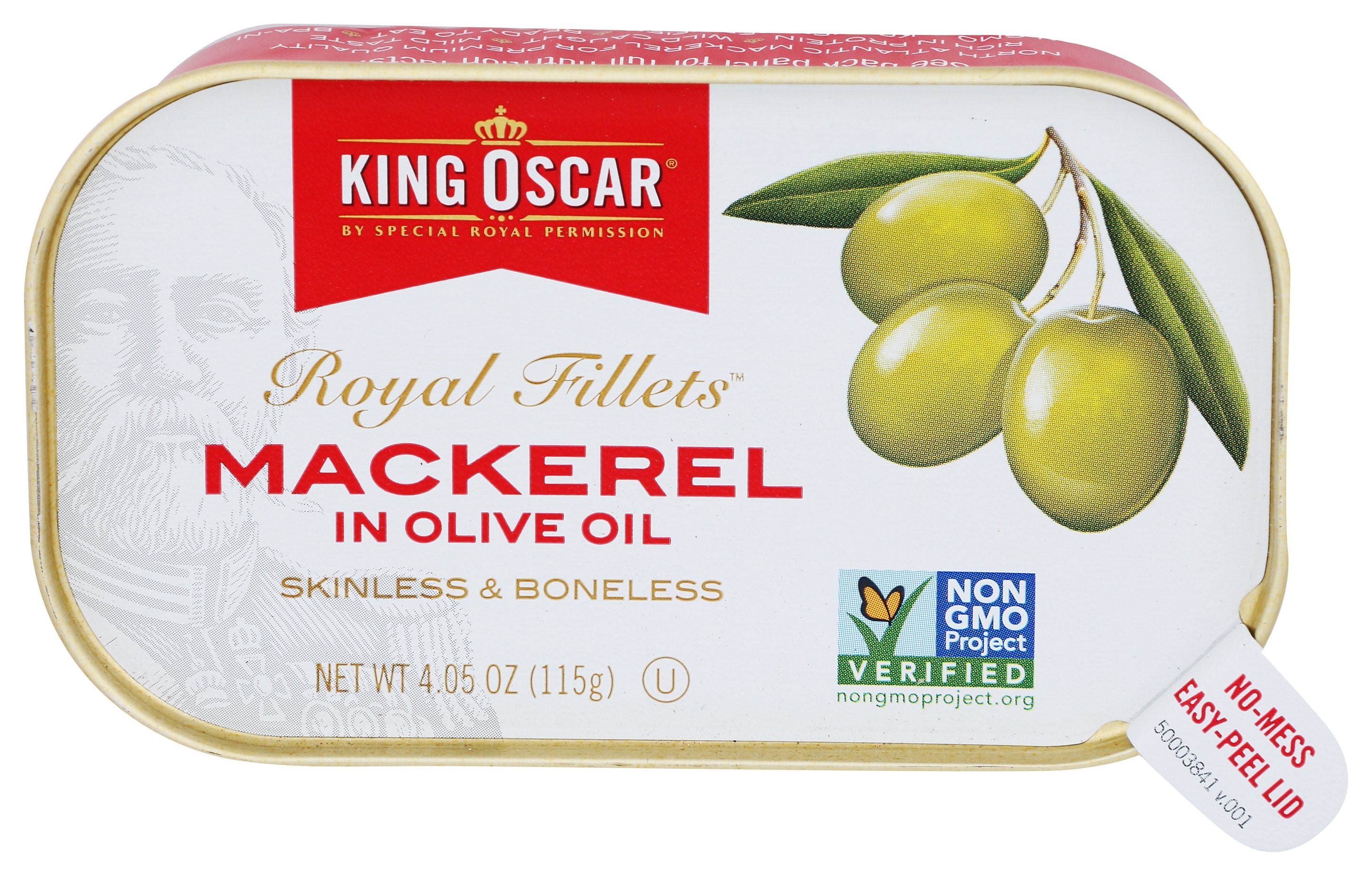 KING OSCAR MACKEREL FILLET OLIVE OIL - Case of 12