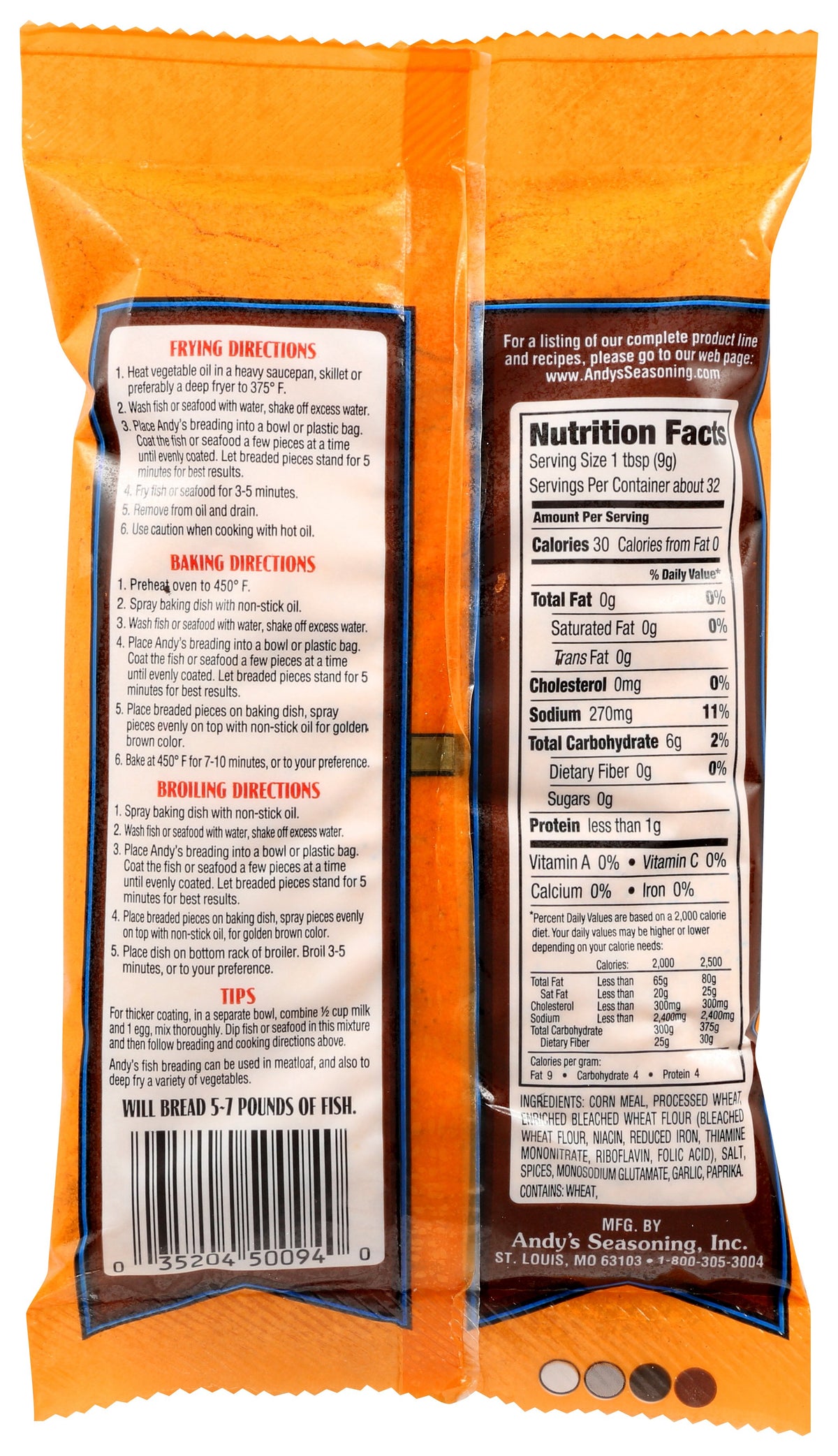 ANDYS BREADING FISH RED - Case of 6 [BREADING - 10 OZ]