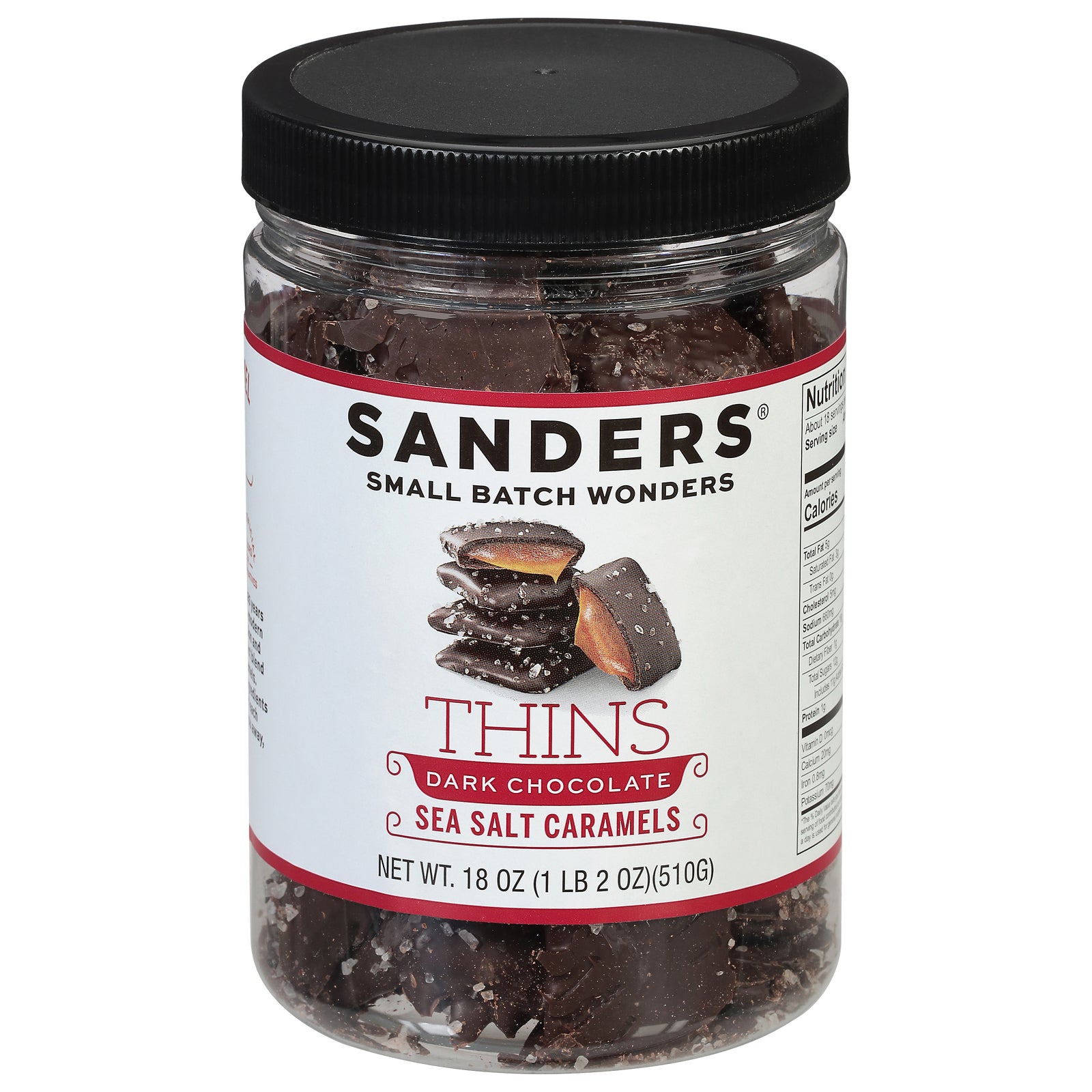 Sanders - Crmls Dk Choc Ssalt Thins - CS of 6-18 OZ