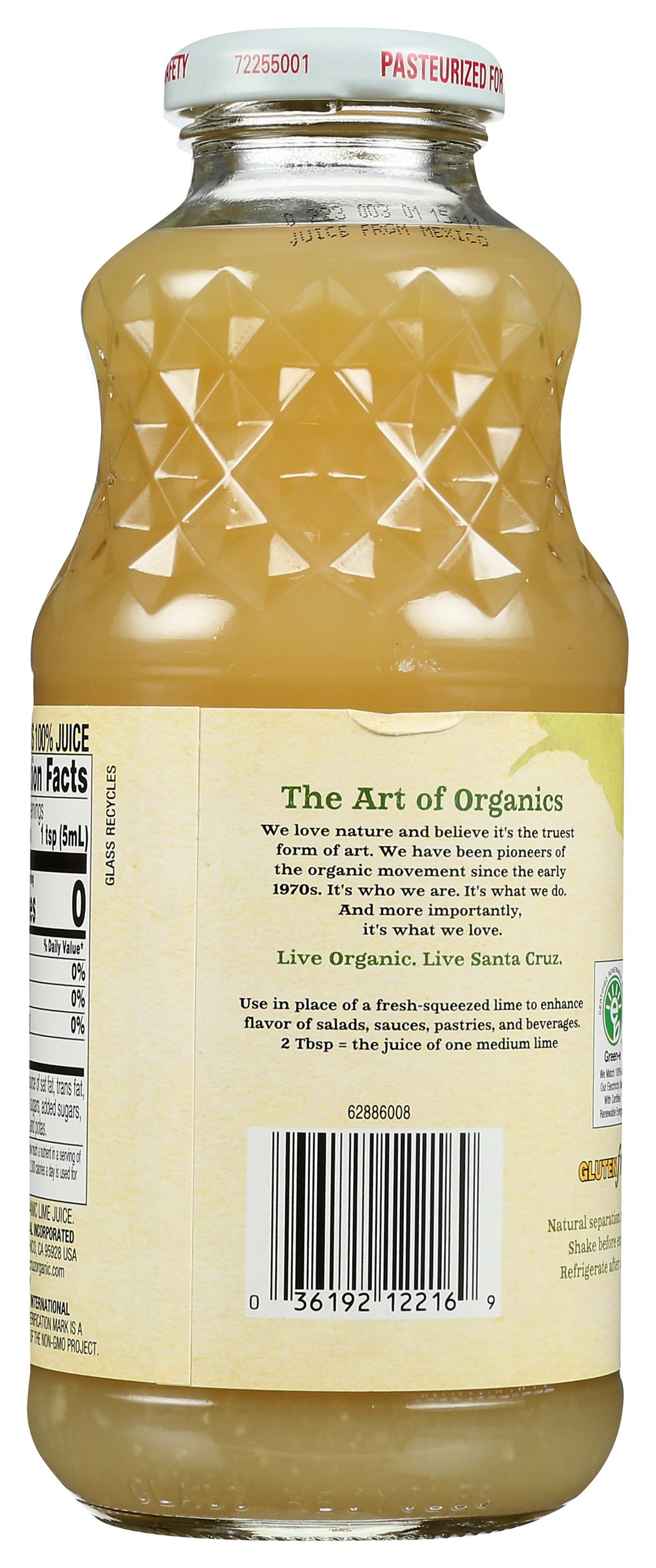 SANTA CRUZ JUICE LIME 100% - Case of 8