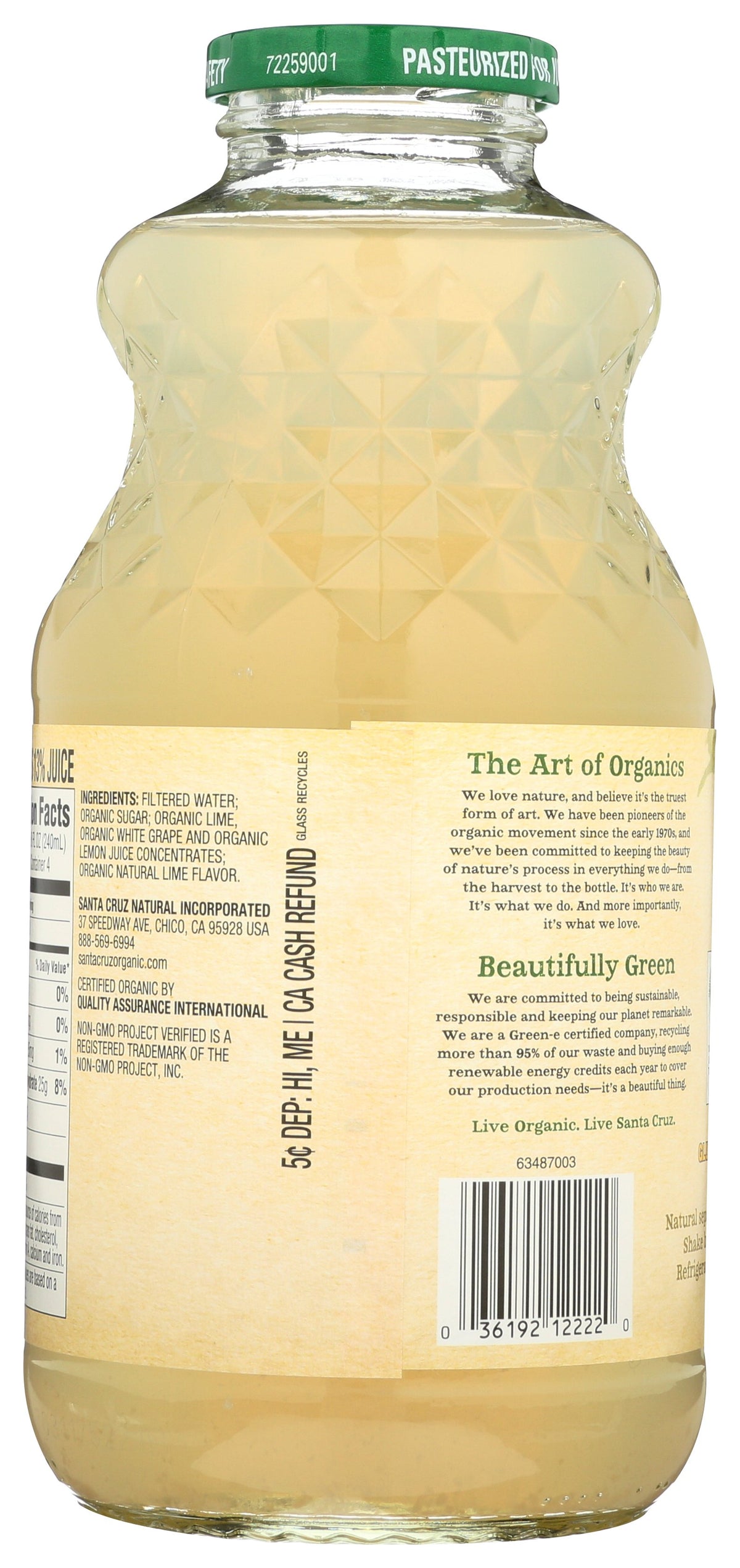 SANTA CRUZ JUICE LIMEADE ORG - Case of 6