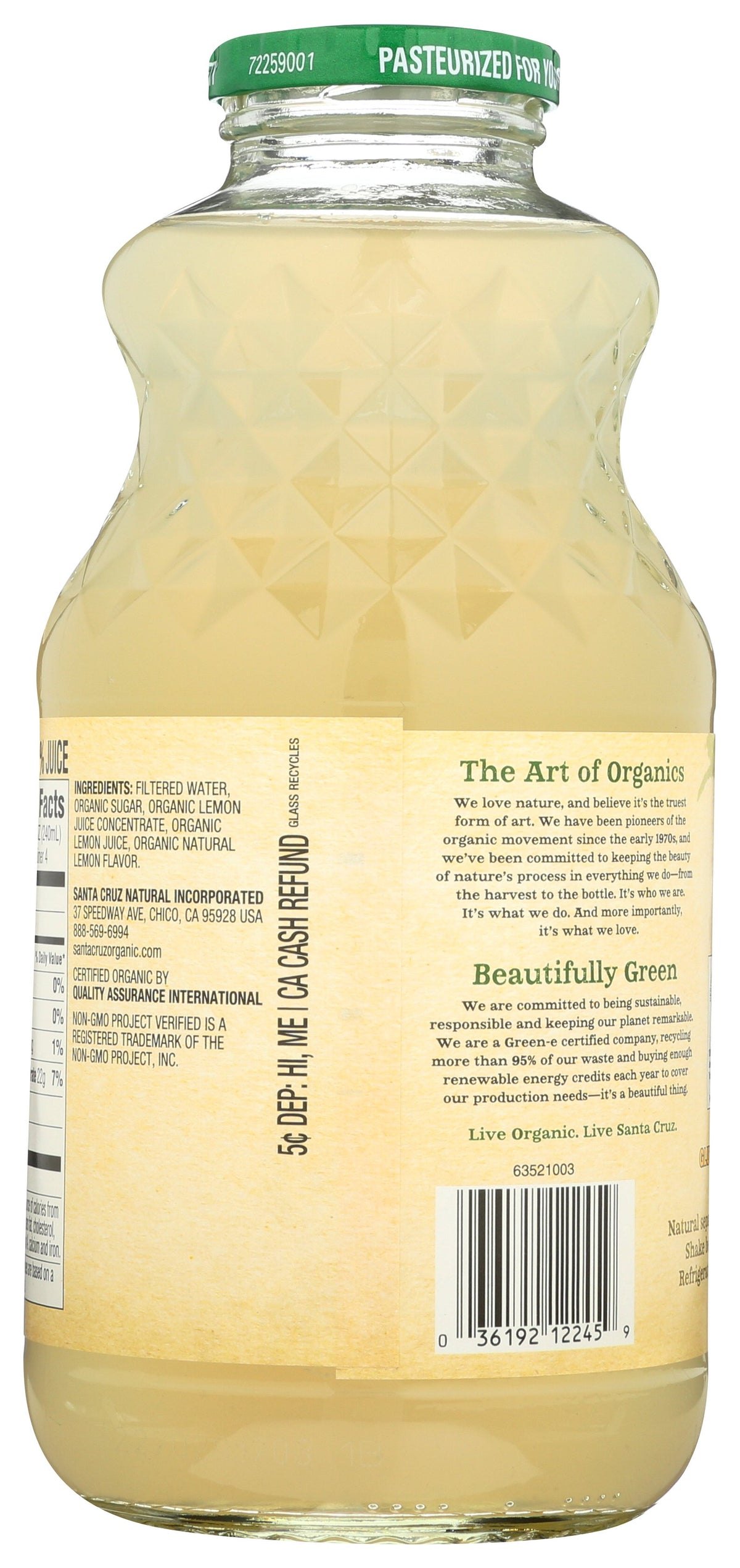 SANTA CRUZ JUICE LEMONADE ORG - Case of 12