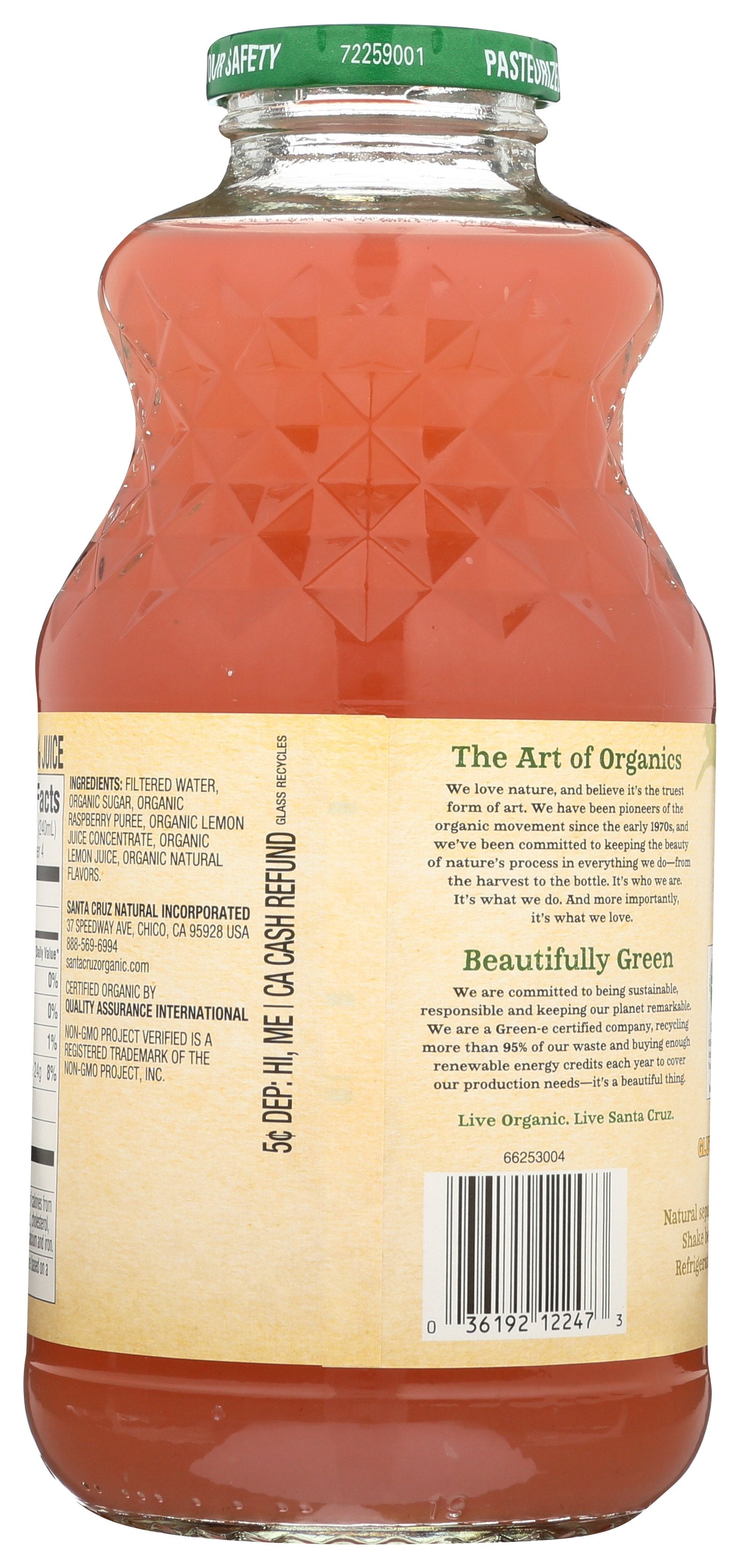 SANTA CRUZ JUICE RASPBRRY LEMONADE - Case of 6