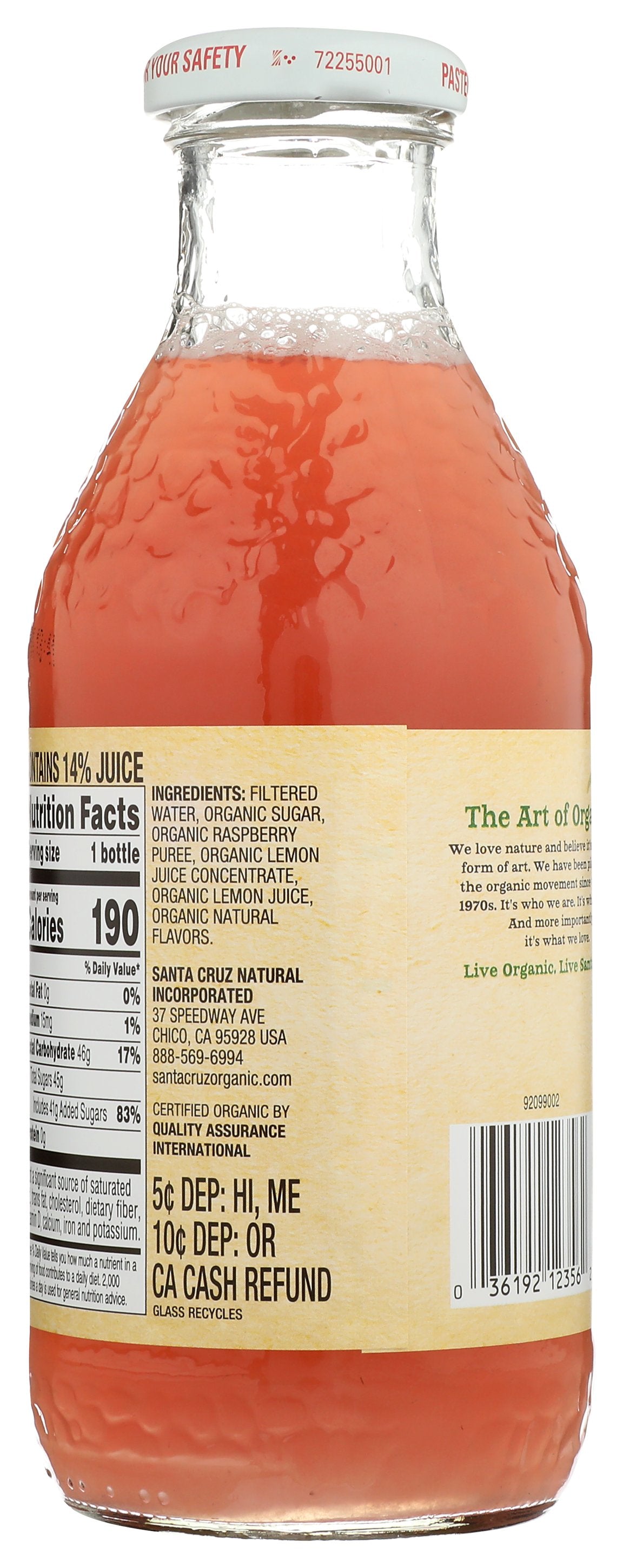 SANTA CRUZ LEMONADE RAPSBERRY - Case of 8