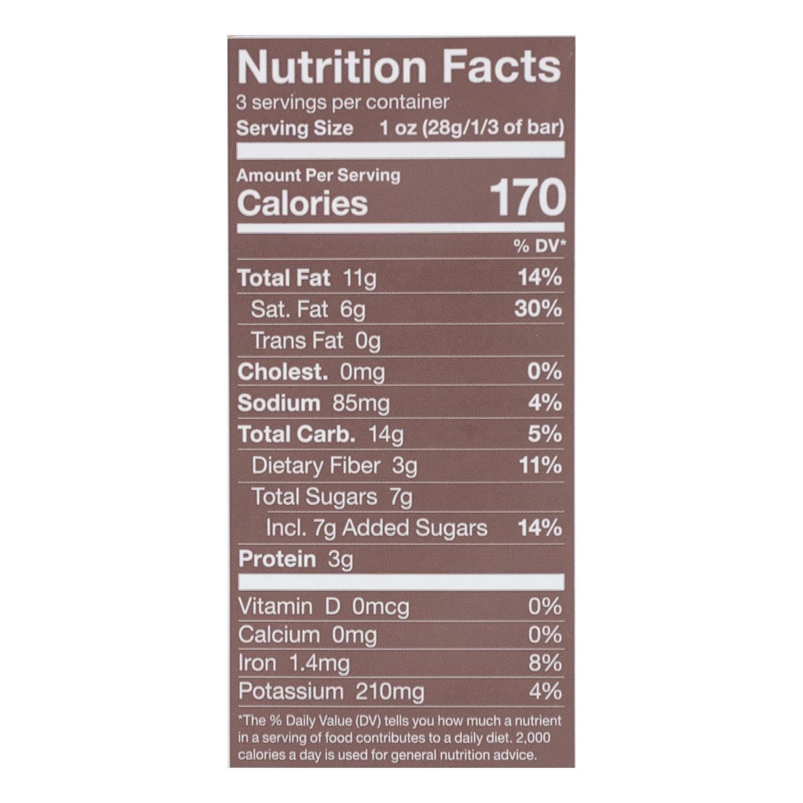 Endangered Species Natural Chocolate Bar - Dark Chocolate - 72 Percent Cocoa - Sea Salt and Almonds - 3 oz Bars - Case of 12