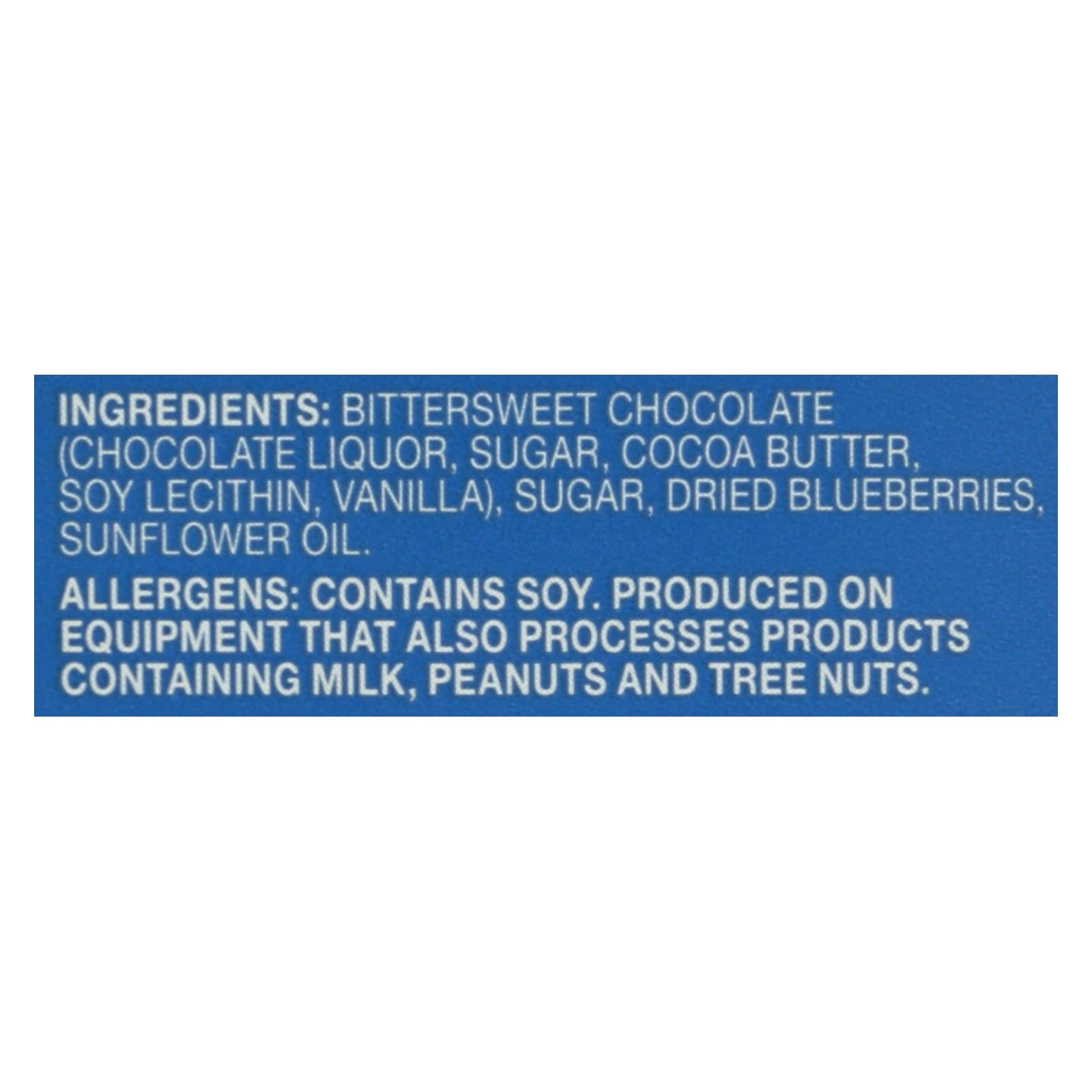 Endangered Species Natural Chocolate Bars - Dark Chocolate - 72 Percent Cocoa - Blueberries - 3 oz Bars - Case of 12