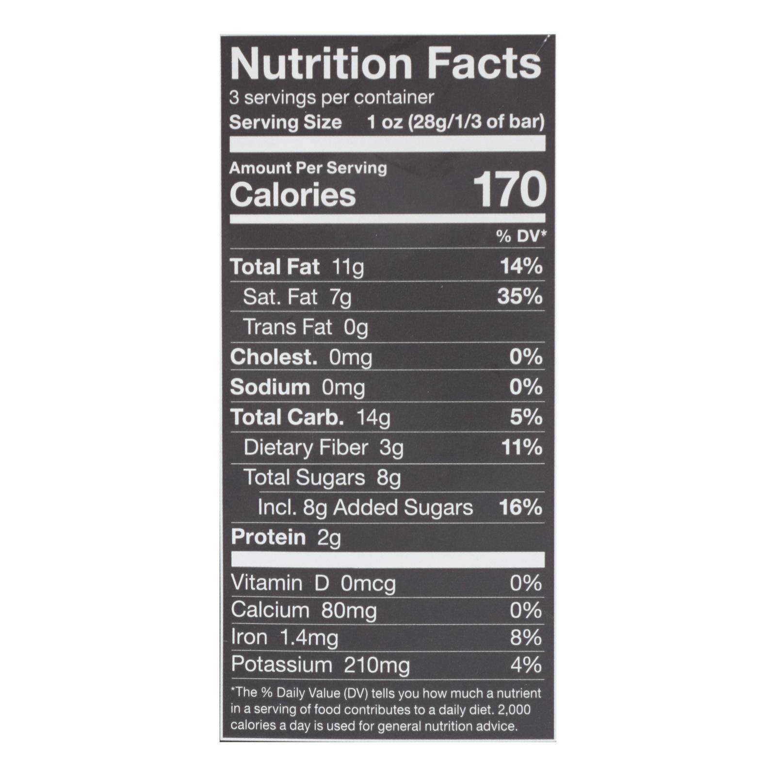 Endangered Species Natural Chocolate Bars - Dark Chocolate - 72 Percent Cocoa - Cacao Nibs - 3 oz Bars - Case of 12