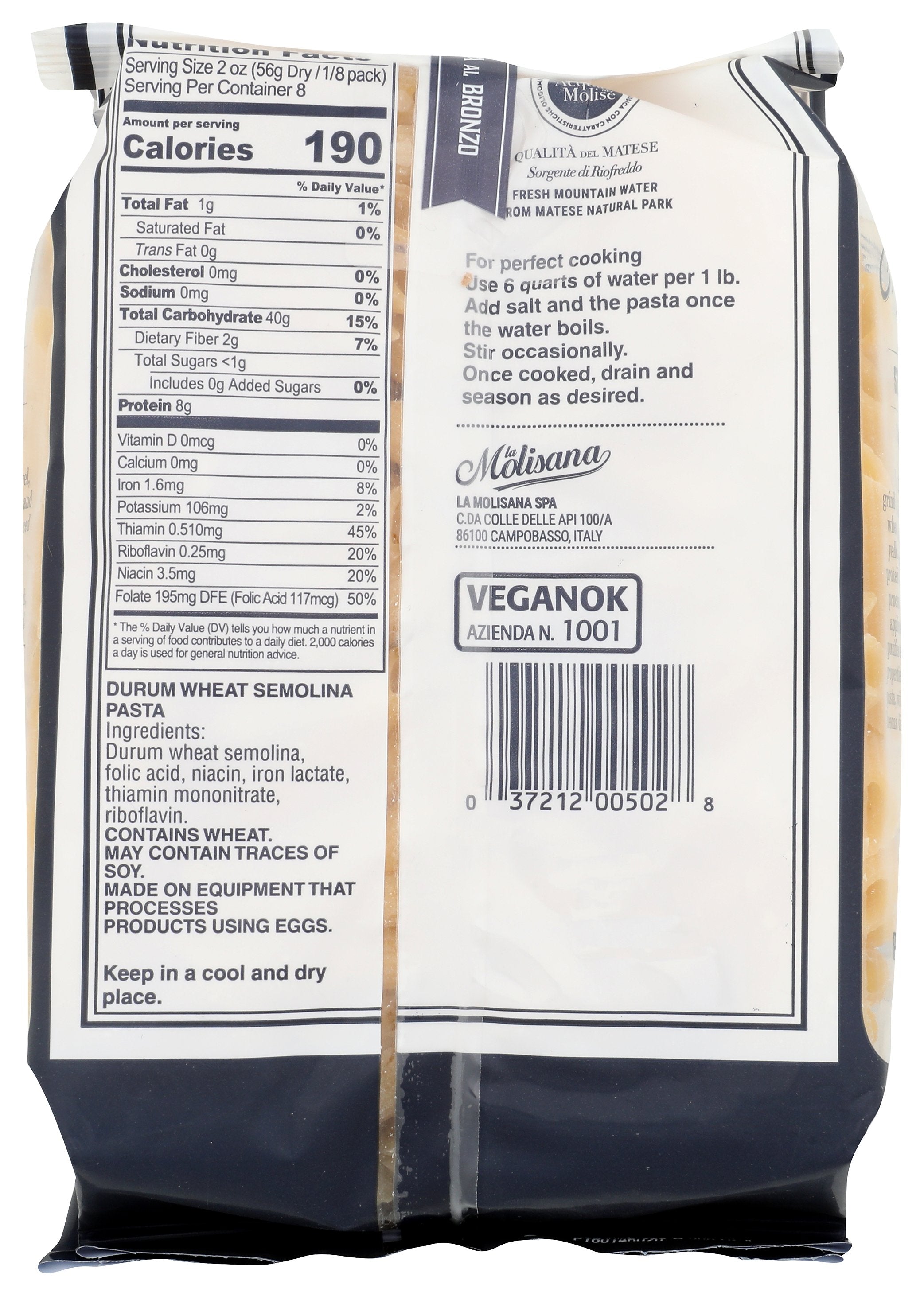LA MOLISANA PASTA PENNE ZITI RIGATE - Case of 12